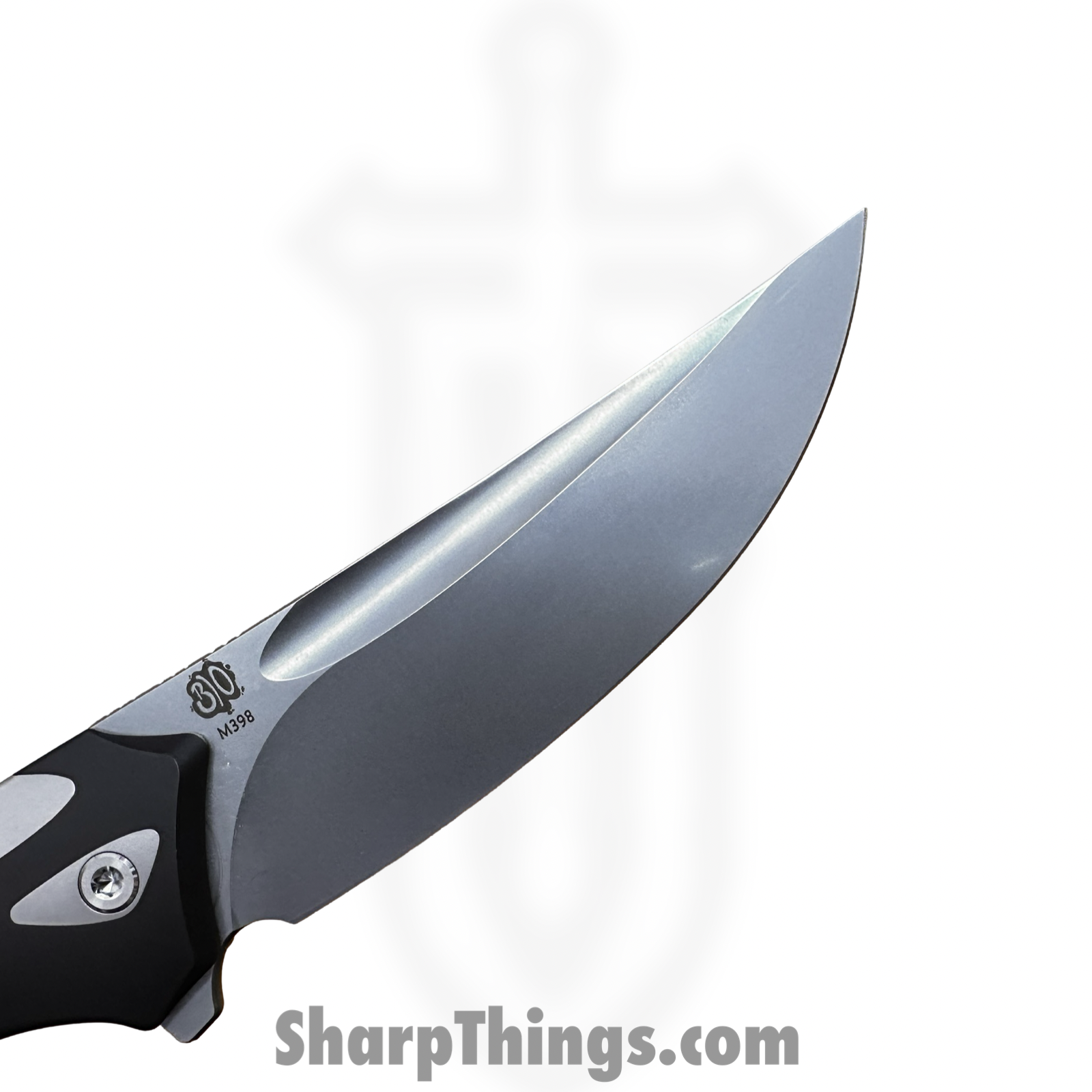 Poikilo Blade - Orca-S - Orca "Killer Whale" - Folding Knife - Bohler M398 Stonewash Drop Point - Titanium - Black/White - Image 12