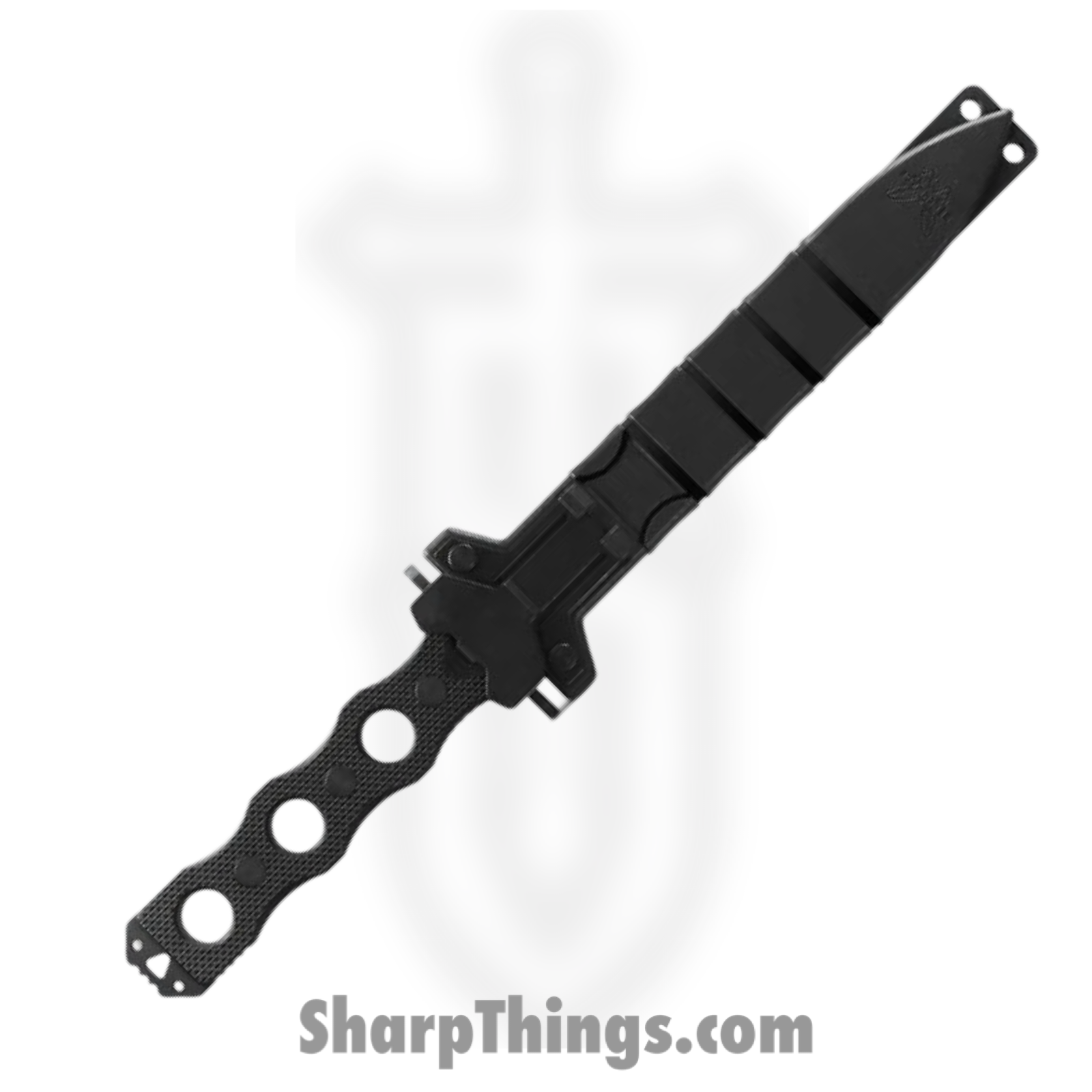 Benchmade - 185BK - SOCP Fixed Blade - Fixed Blade Knife - CPM 3V Coated D/E - G10 - Black - Image 2