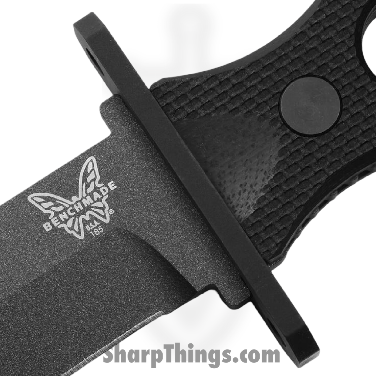 Benchmade - 185BK - SOCP Fixed Blade - Fixed Blade Knife - CPM 3V Coated D/E - G10 - Black - Image 3