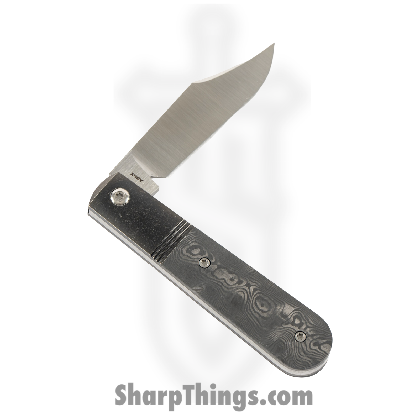 Jack Wolf Knives - BIGBR-02-FC-BLK-DUN - Big Bro Jack - Folding Knife - S90V Satin Clip Point - FatCarbon - Black Dunes - Image 2