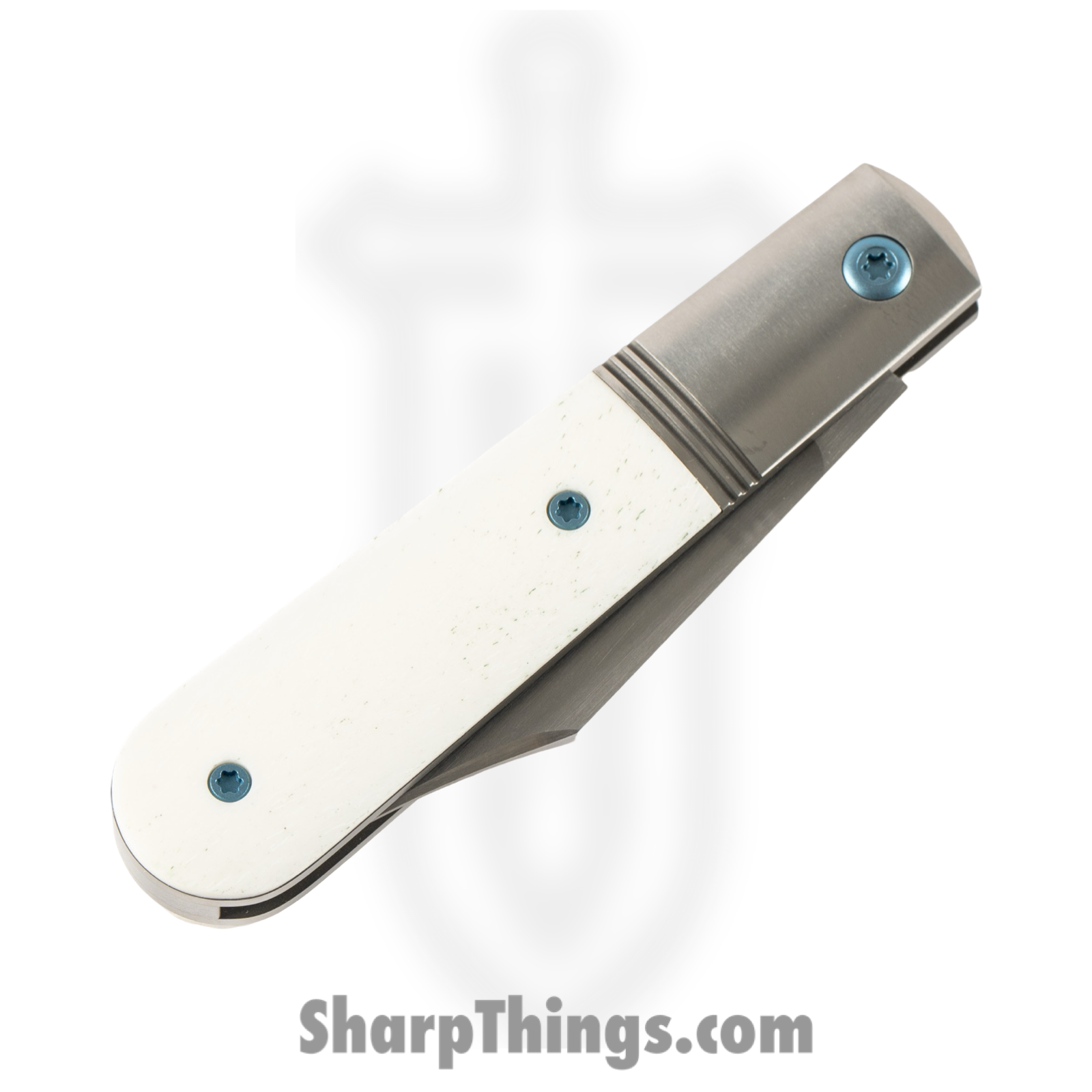 Jack Wolf Knives - BIGBR-02-SM-WHT-BNE - Big Bro Jack - Folding Knife - S90V Satin Clip Point - Smooth Bone - White - Image 4