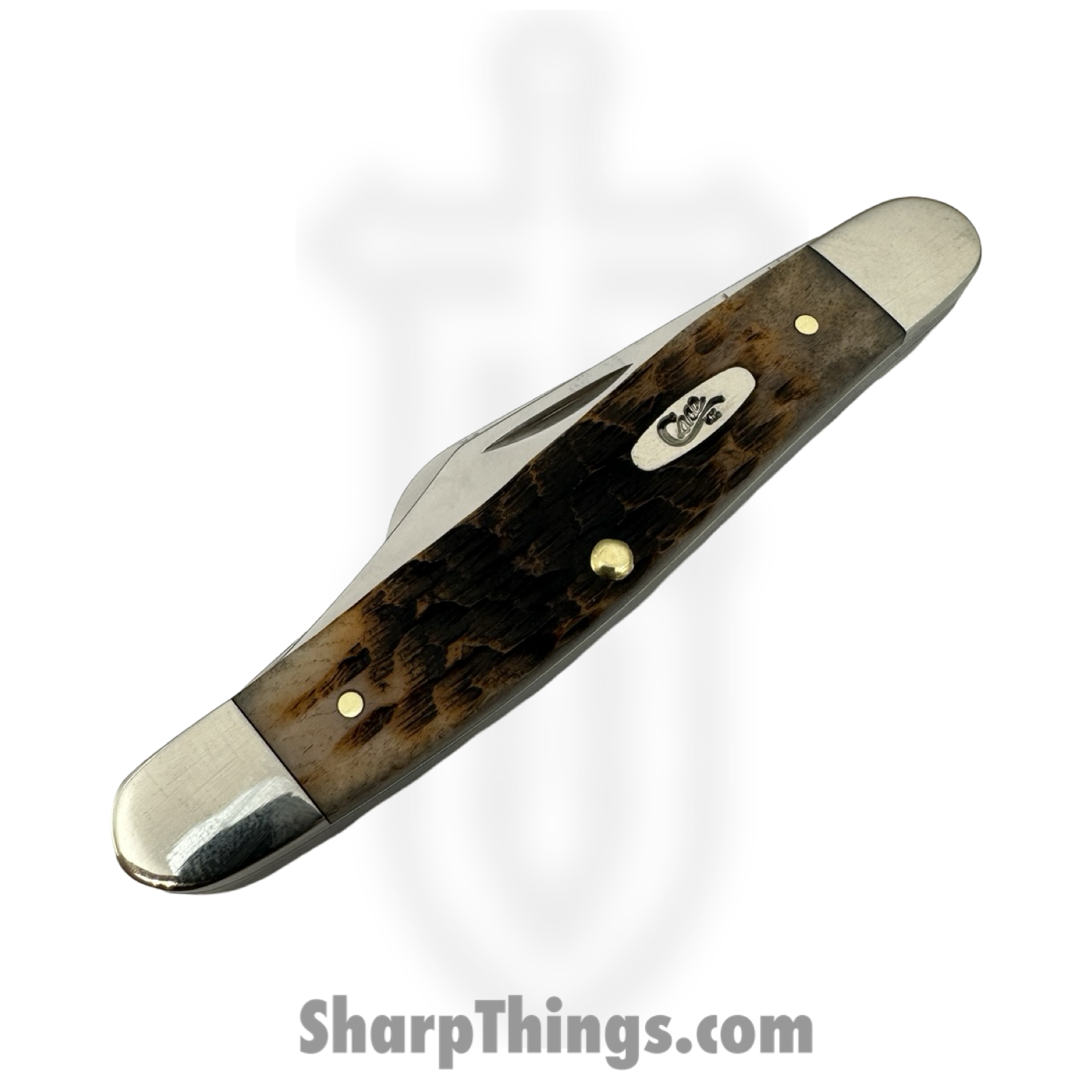 Case Cutlery - 00128 - Stockman - Folding Knife - Tru-Sharp™ Stainless Polished Multi - Bone - Amber - Image 3