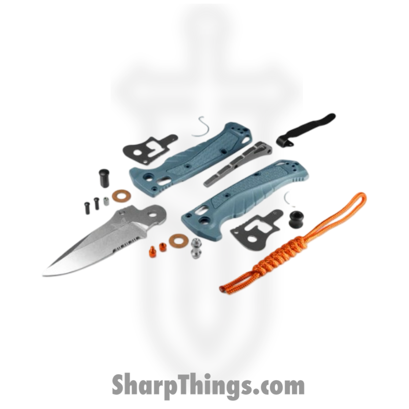 Benchmade - 18065S - Mini Adira - Folding Knife - CPM MagnaCut Stonewash Drop Point P/S - Grivory - Depth Blue - Image 4