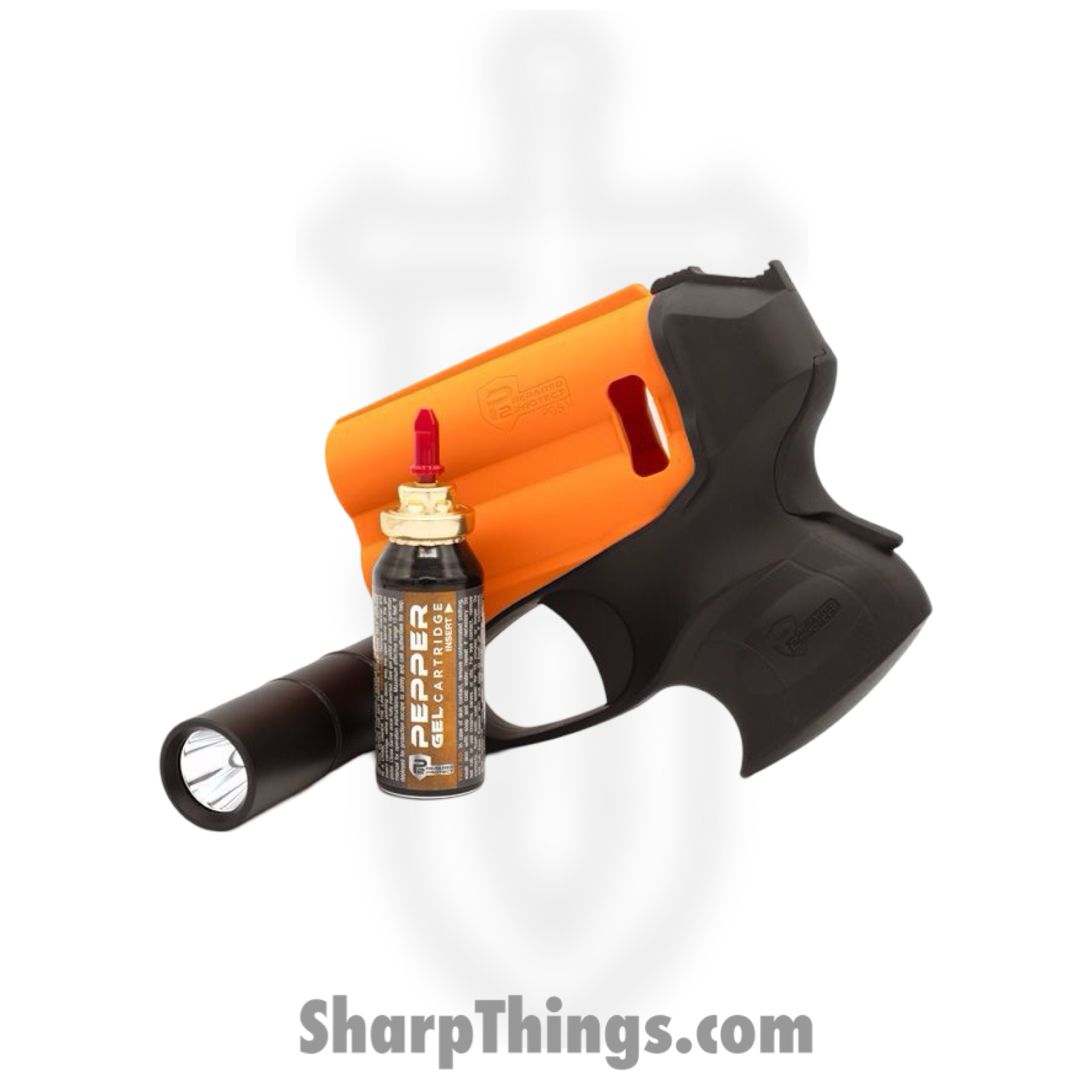 Umarex - 2292317 - P2P PGS II Pepper Gel and Flashlight - Orange Black