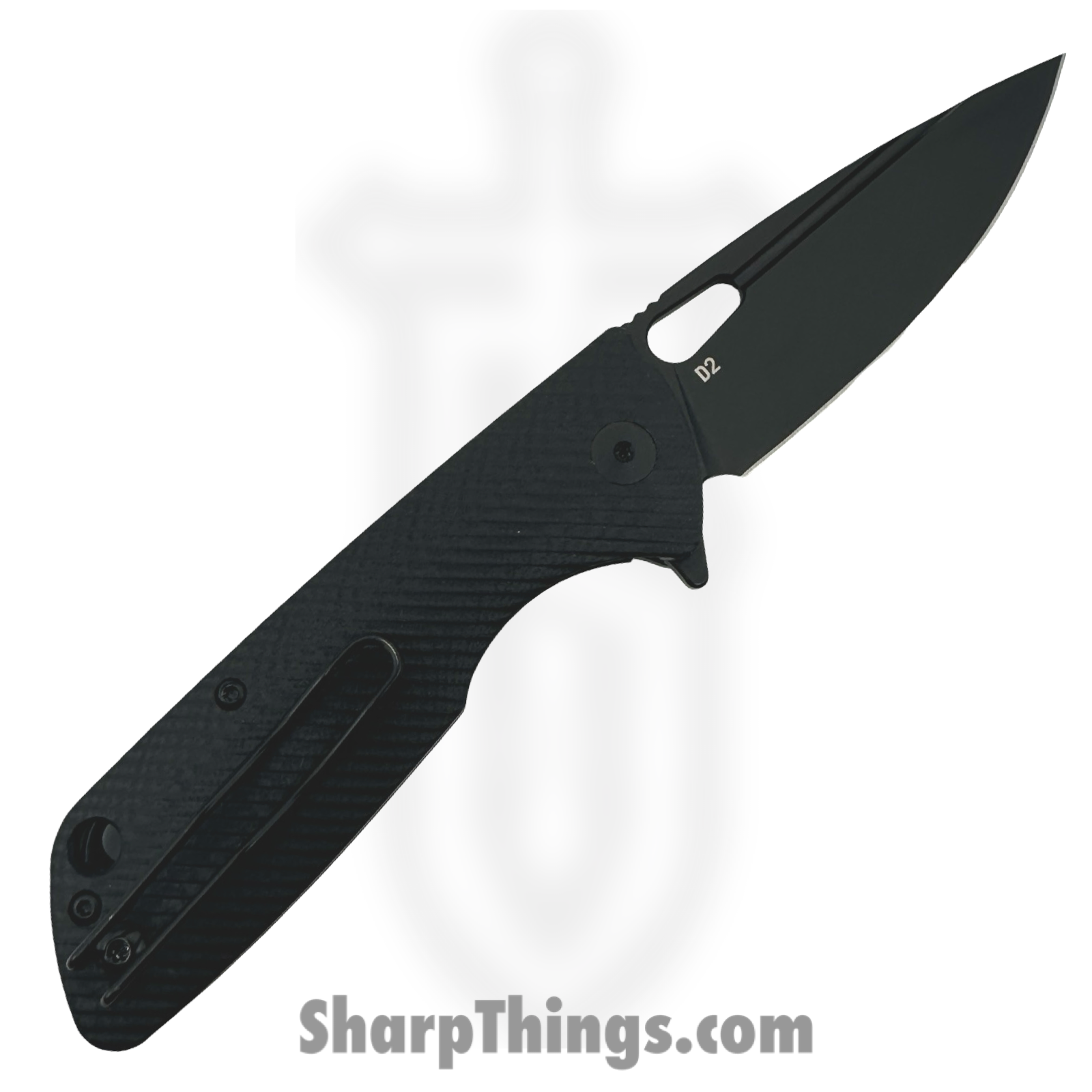 Hwzbben Knives - HWZ-B4-BLK - Grani - Folding Knife - D2 Two Tone Drop Point - G10 - Black - Image 4