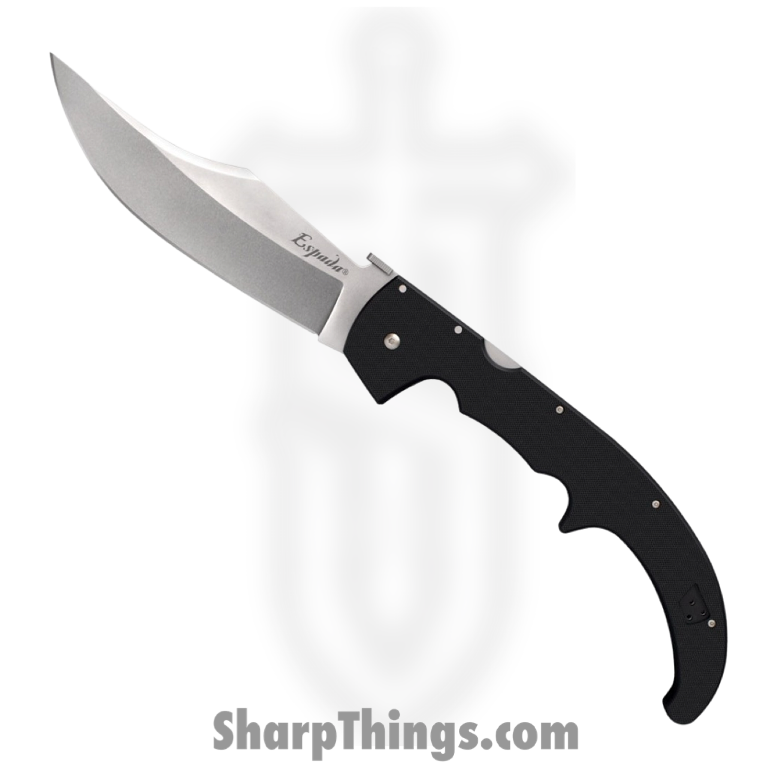 Cold Steel - CS62MGC - XL Espada - Folding Knife - AUS-10A Stonewash Clip Point - G10 - Black
