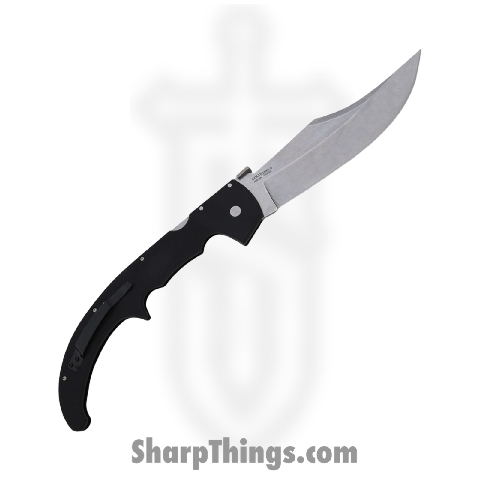 Cold Steel - CS62MGC - XL Espada - Folding Knife - AUS-10A Stonewash Clip Point - G10 - Black - Image 2