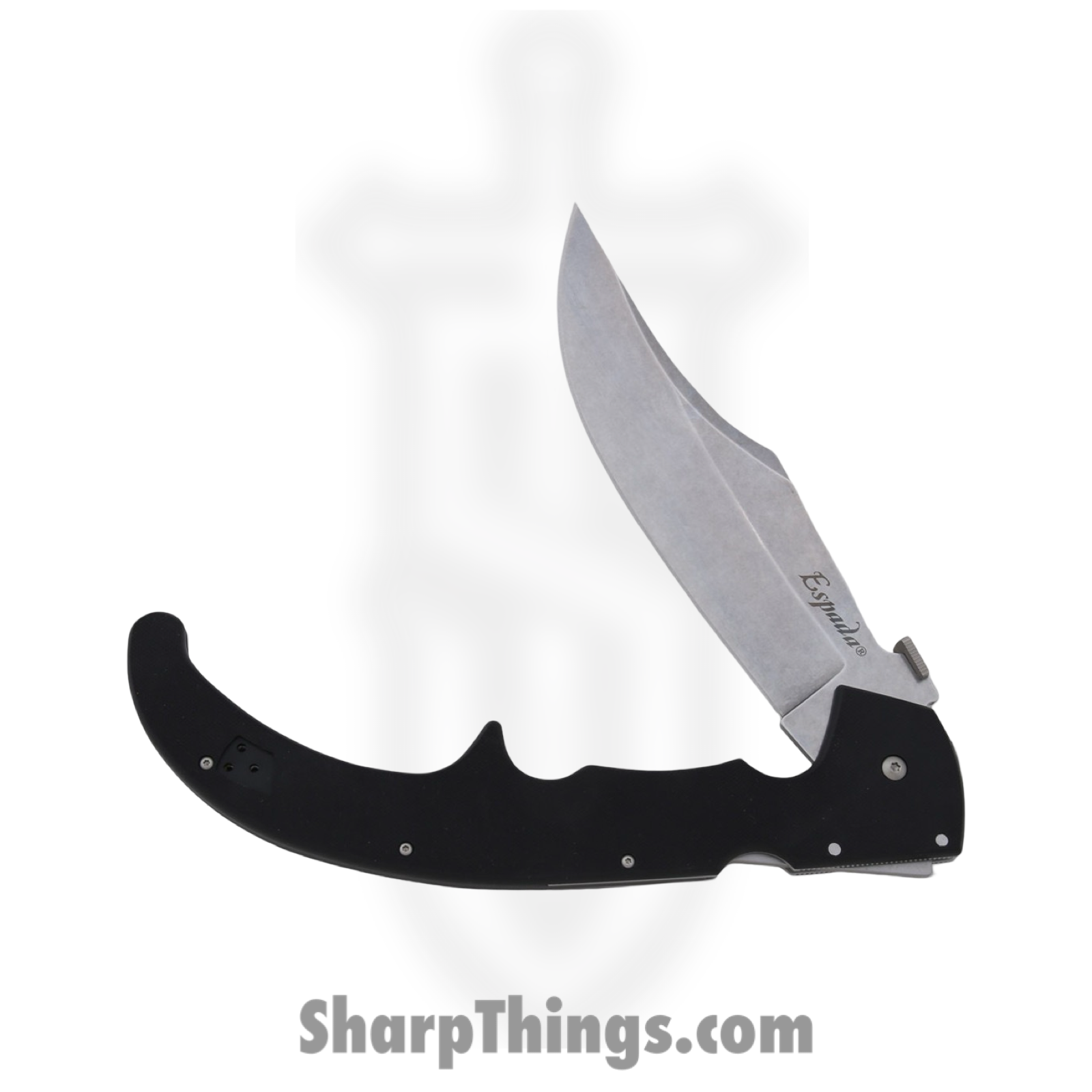 Cold Steel - CS62MGC - XL Espada - Folding Knife - AUS-10A Stonewash Clip Point - G10 - Black - Image 3