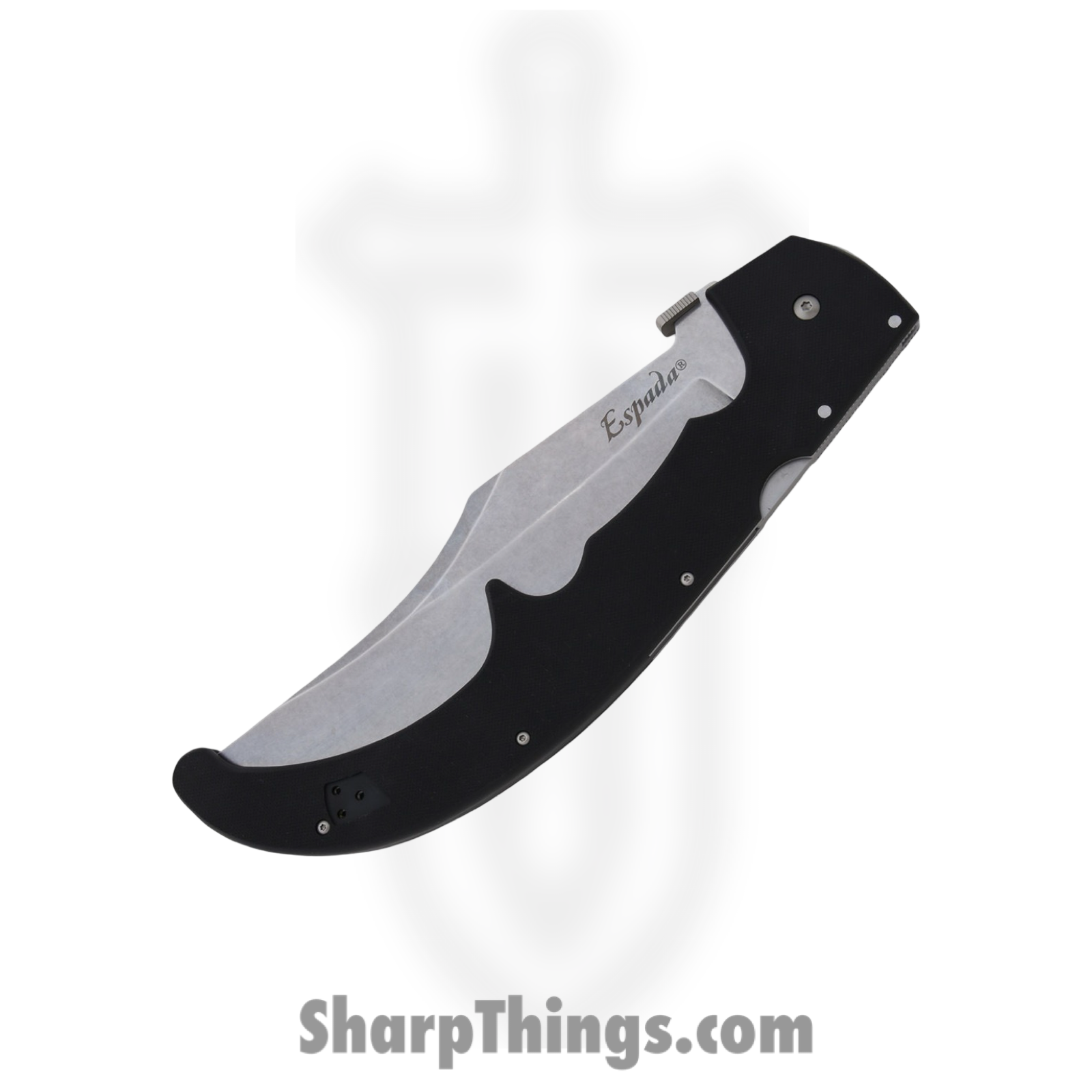 Cold Steel - CS62MGC - XL Espada - Folding Knife - AUS-10A Stonewash Clip Point - G10 - Black - Image 5