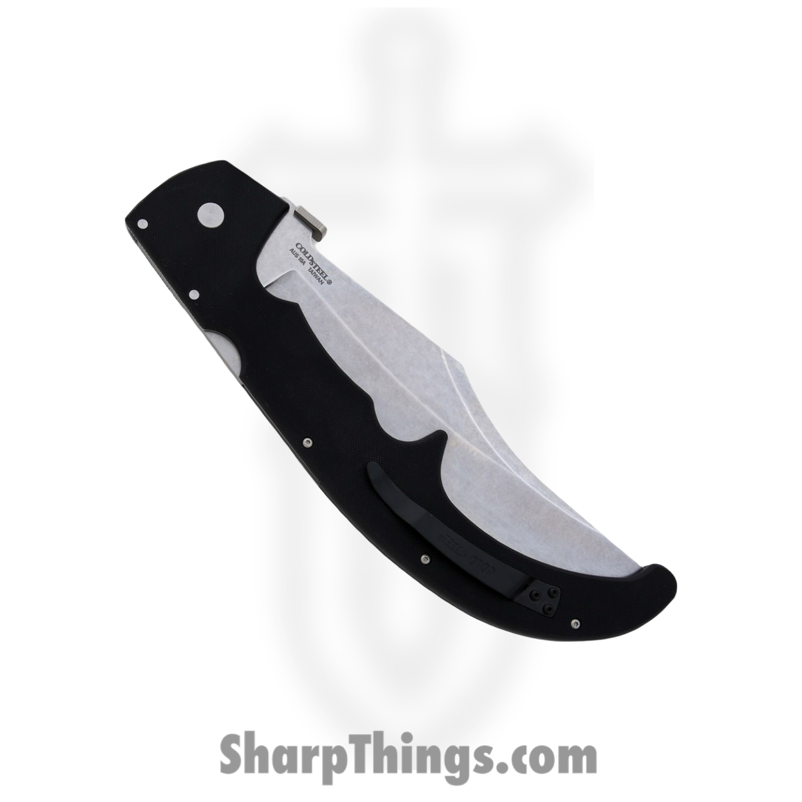 Cold Steel - CS62MGC - XL Espada - Folding Knife - AUS-10A Stonewash Clip Point - G10 - Black - Image 6