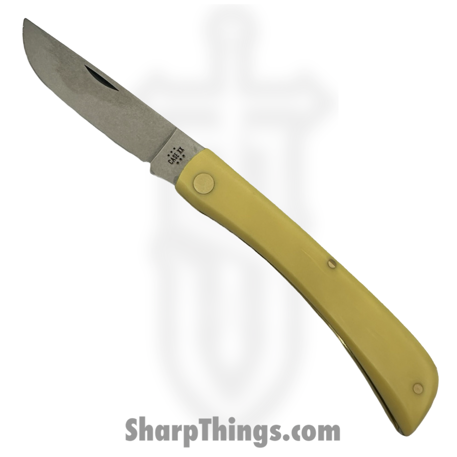 Case Cutlery - CA00038 - Sod Buster - Folding Knife - Tru-Sharp™ Stainless Natural Skinner - Synthetic Smooth - Yellow