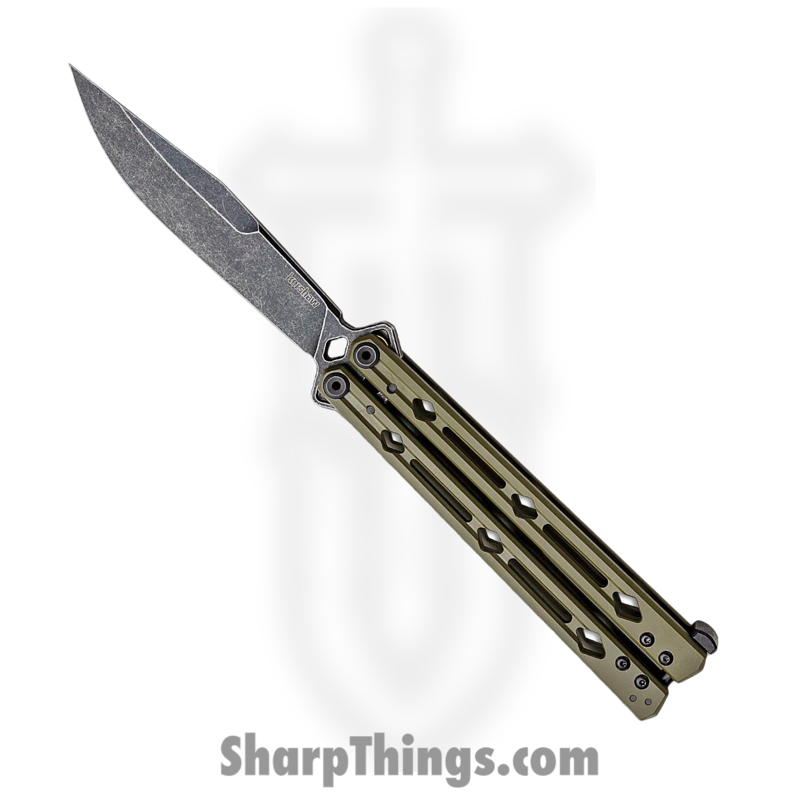 Kershaw - 5150RDBW - Lucha - Balisong - 14C28N Blackwash Clip Point - Steel - Red