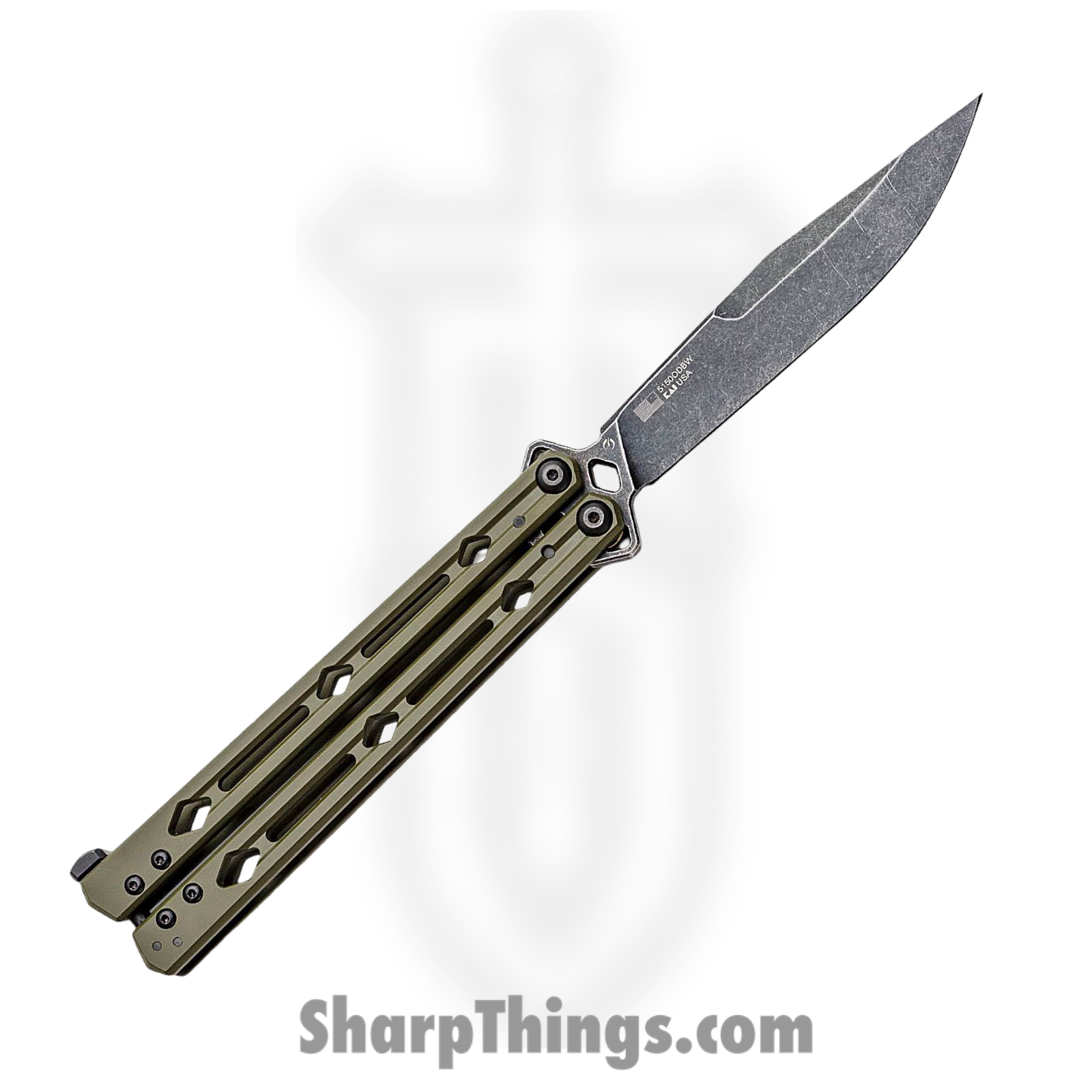 Kershaw - 5150RDBW - Lucha - Balisong - 14C28N Blackwash Clip Point - Steel - Red - Image 2
