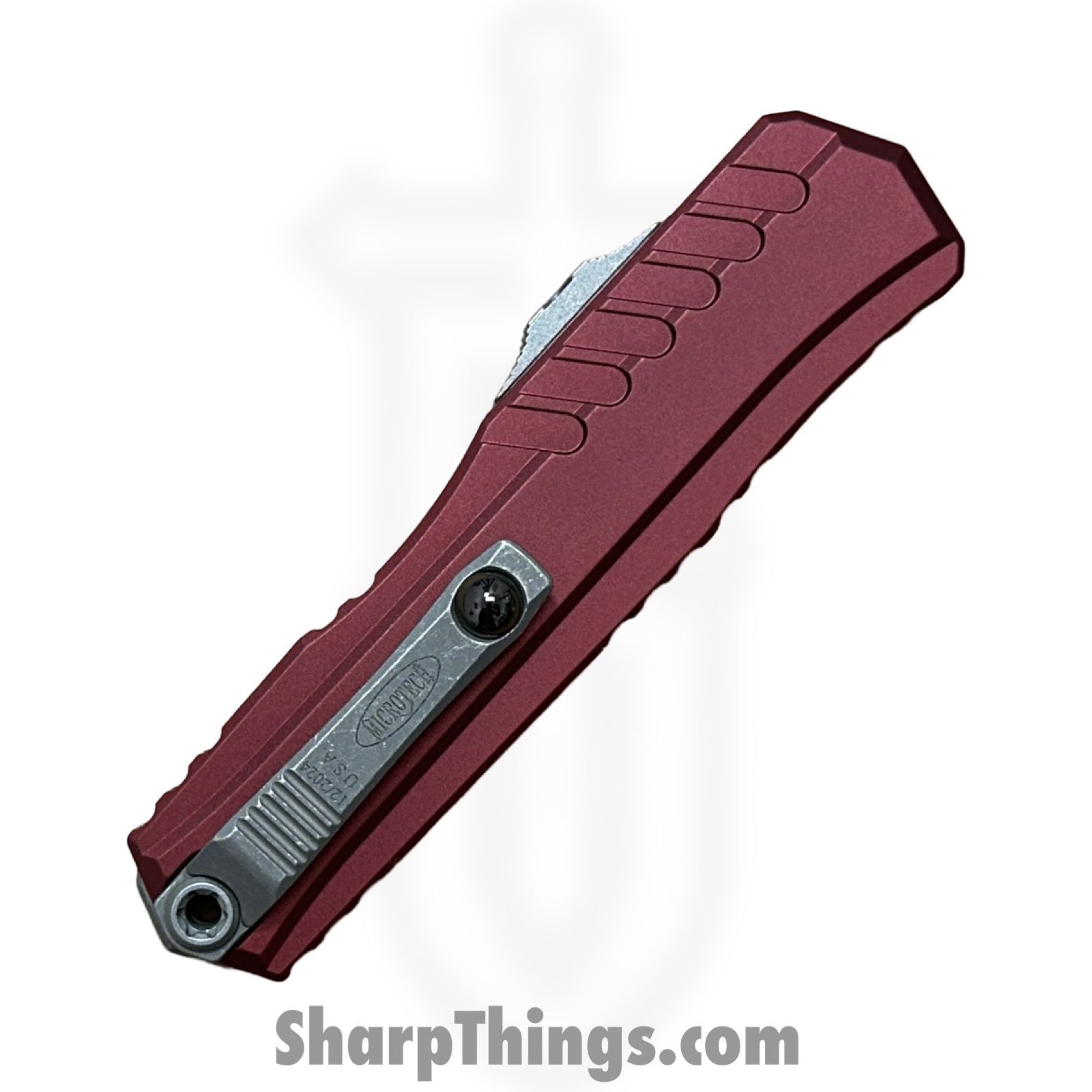 Microtech - 1242-10APMR - Cypher II - OTF Auto - M390MK Apocalyptic Dagger - Aluminum - Merlot - Image 8