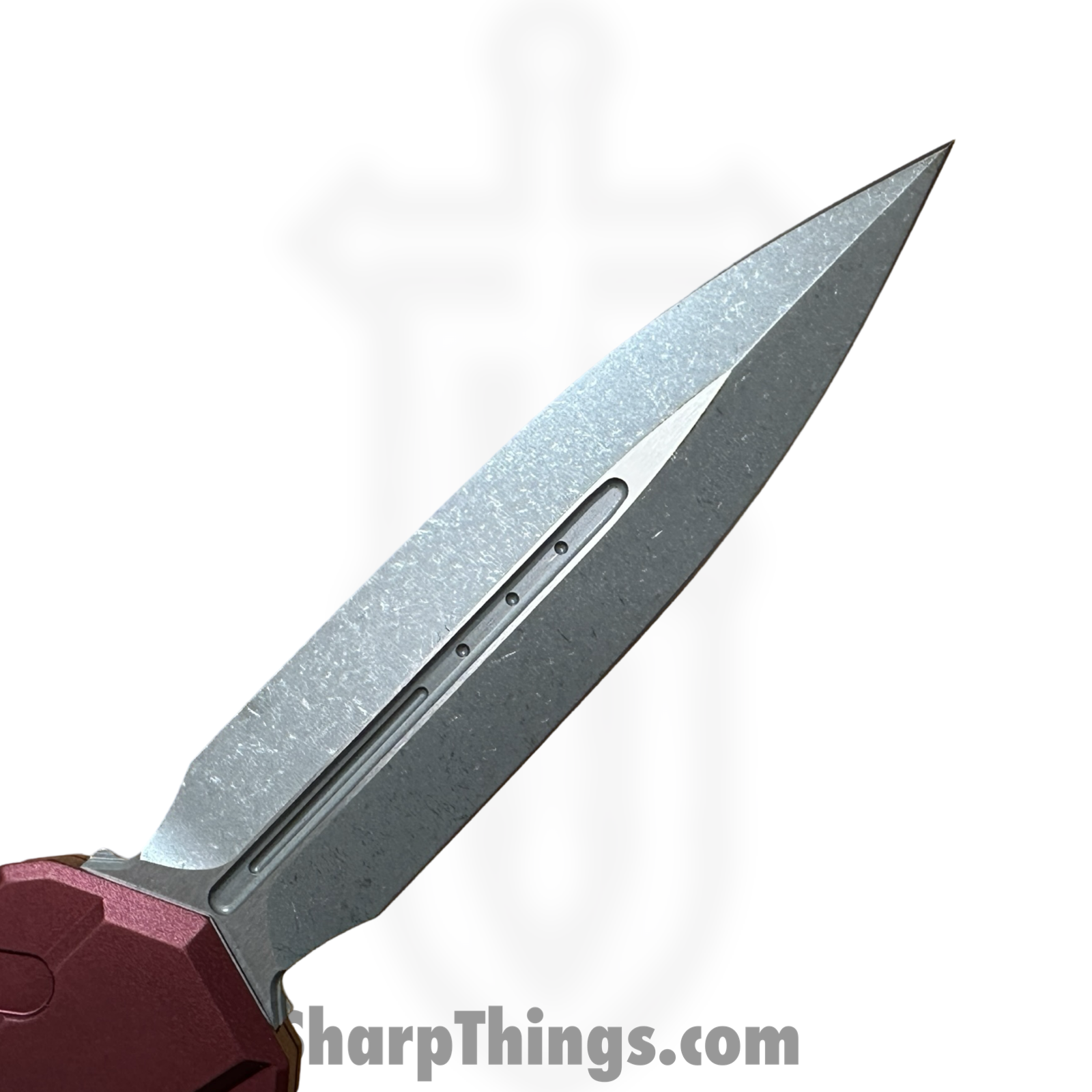 Microtech - 1242-10APMR - Cypher II - OTF Auto - M390MK Apocalyptic Dagger - Aluminum - Merlot - Image 4