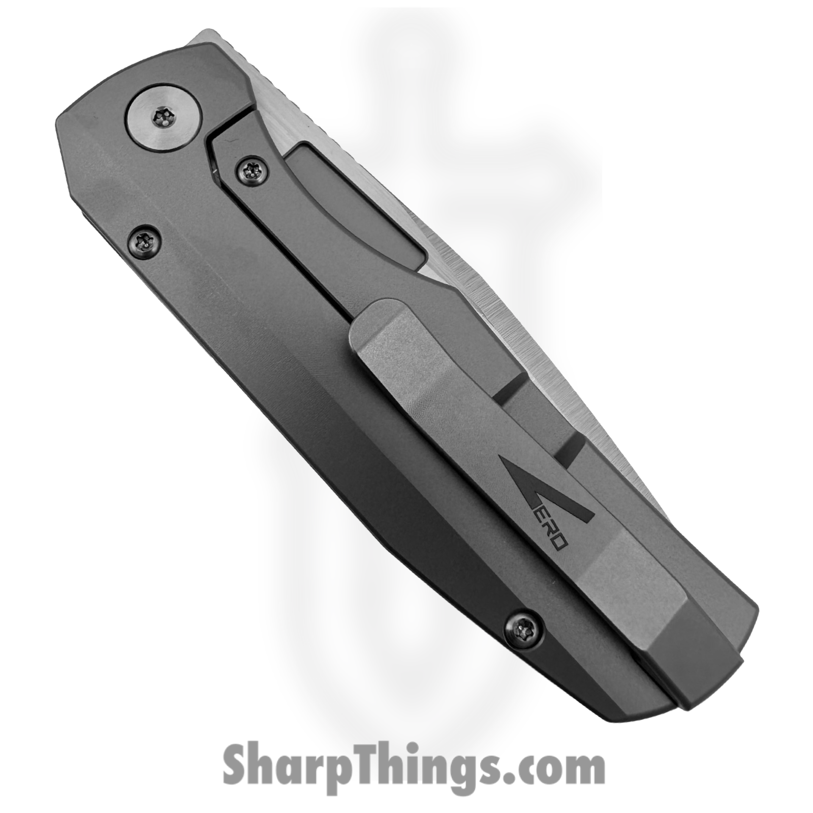 Vero Engineering - V-NO-BSTR-FK-1686-S - Nova Mini - Folding Knife - M390 Satin Drop Point - Titanium - Stonewash - Image 5