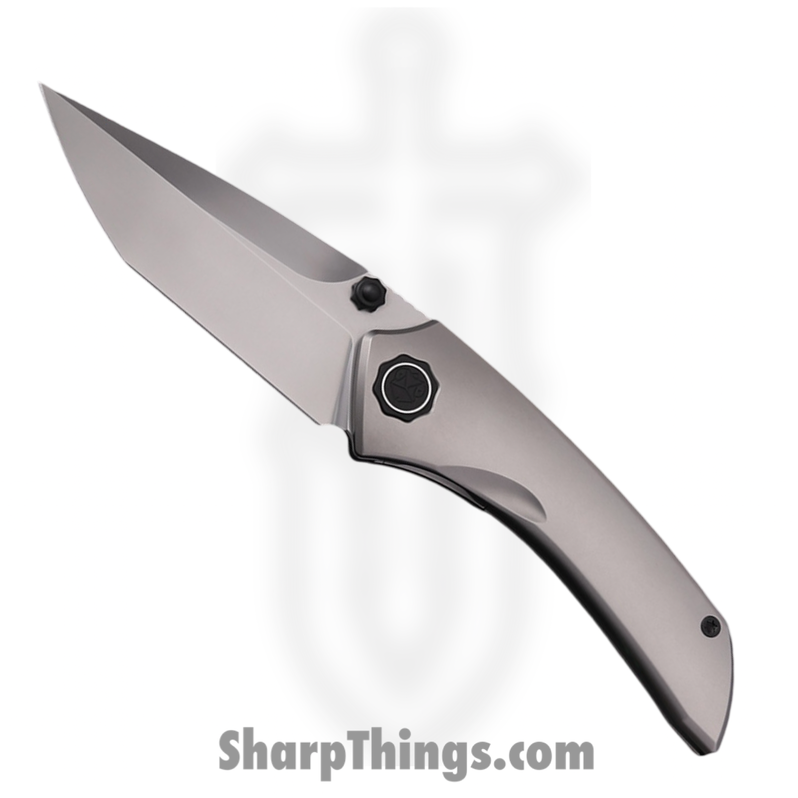 Poikilo Blade - PBTUS2TI - Tuna S2 - Folding Knife - Bohler M398 Pearlescent Stonewash Tanto - Titanium - Natural