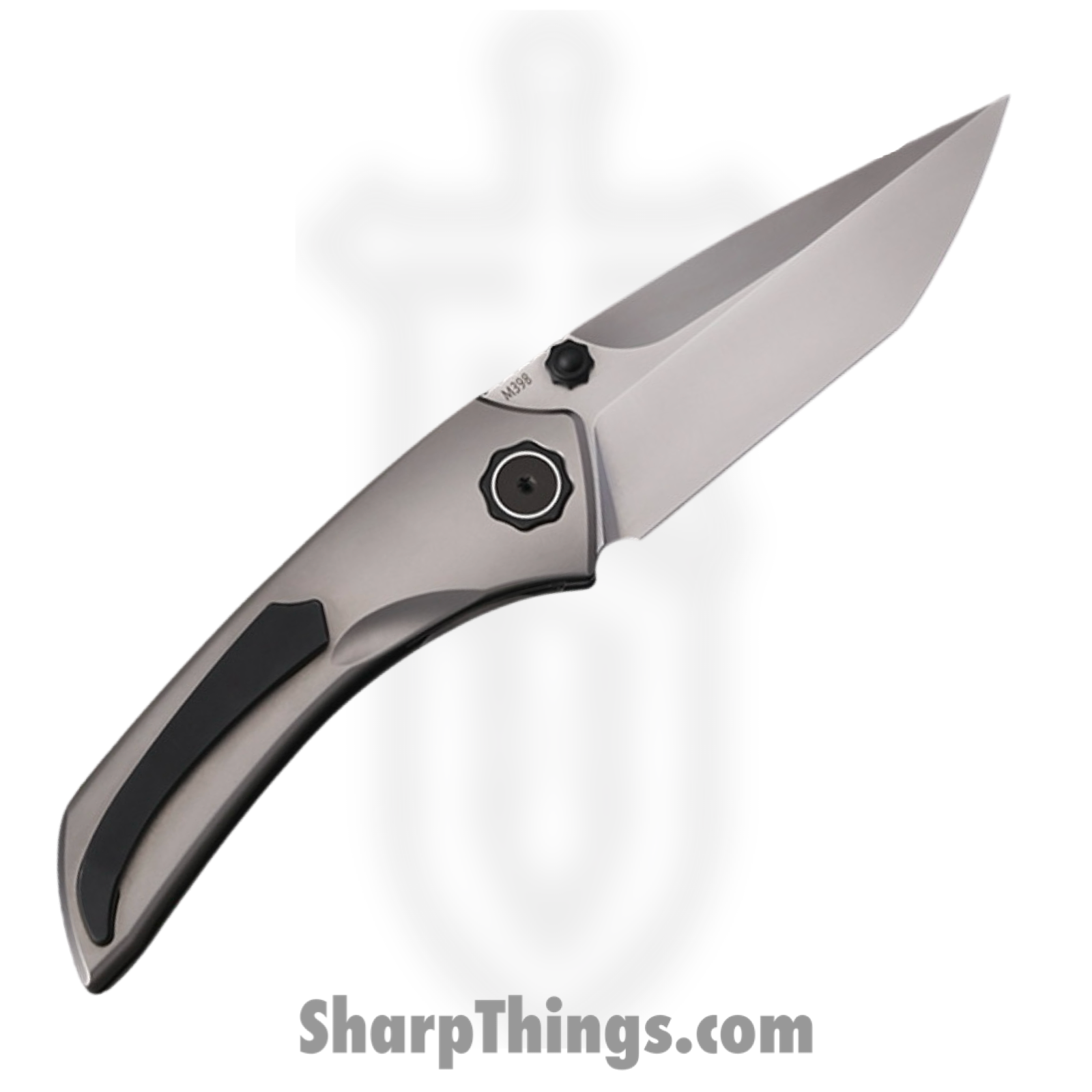 Poikilo Blade - PBTUS2TI - Tuna S2 - Folding Knife - Bohler M398 Pearlescent Stonewash Tanto - Titanium - Natural - Image 2