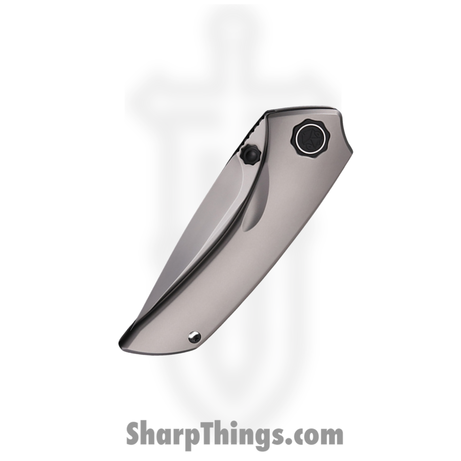 Poikilo Blade - PBTUS2TI - Tuna S2 - Folding Knife - Bohler M398 Pearlescent Stonewash Tanto - Titanium - Natural - Image 3