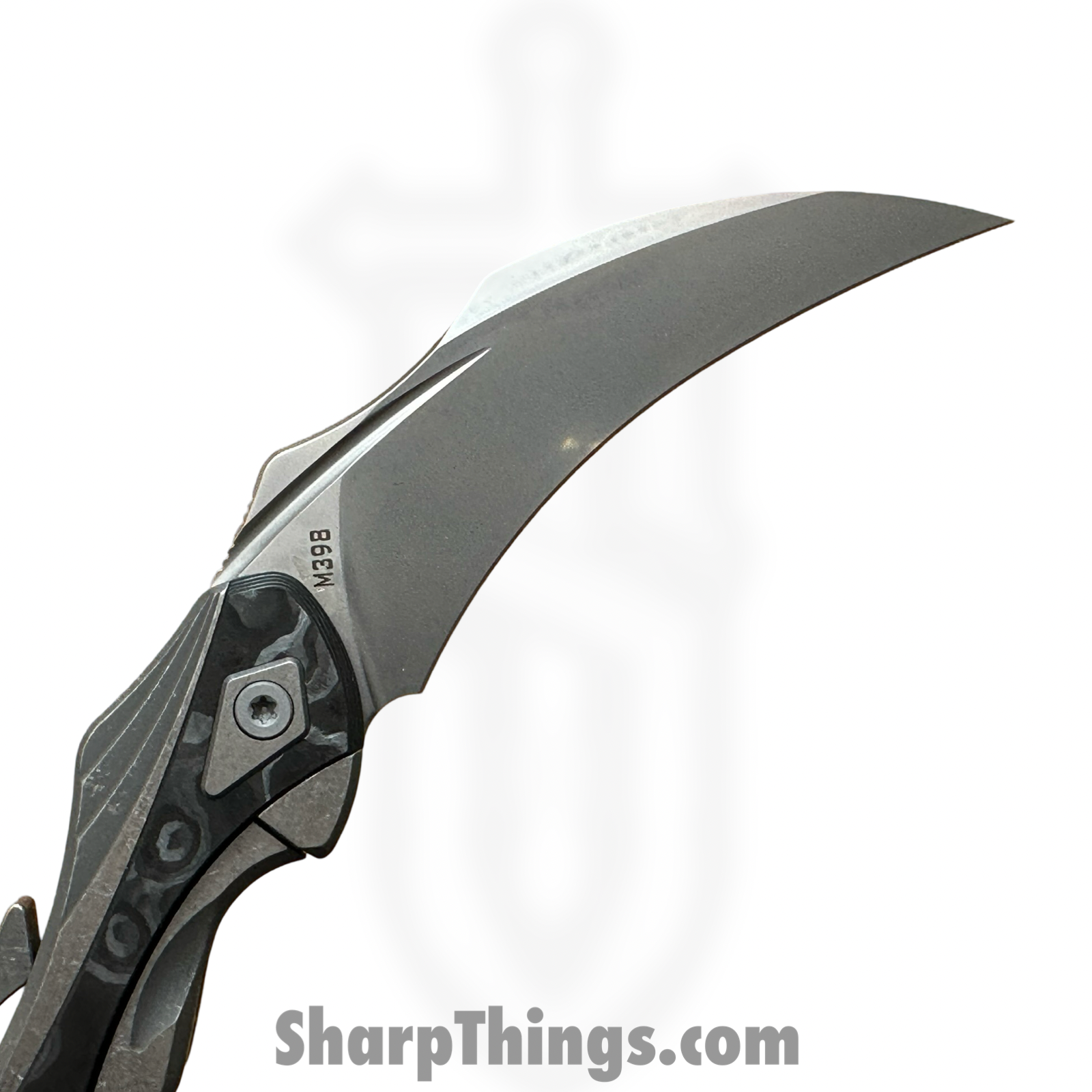 Poikilo Blade - PBTD - Thorny Devil - Folding Knife - Bohler M398 Dark Stonewash Hawksbill - Titanium Fat Carbon Fiber Inlays - Black - Image 11