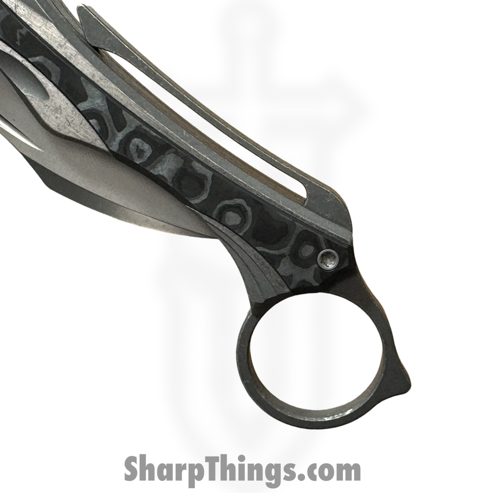 Poikilo Blade - PBTD - Thorny Devil - Folding Knife - Bohler M398 Dark Stonewash Hawksbill - Titanium Fat Carbon Fiber Inlays - Black - Image 6