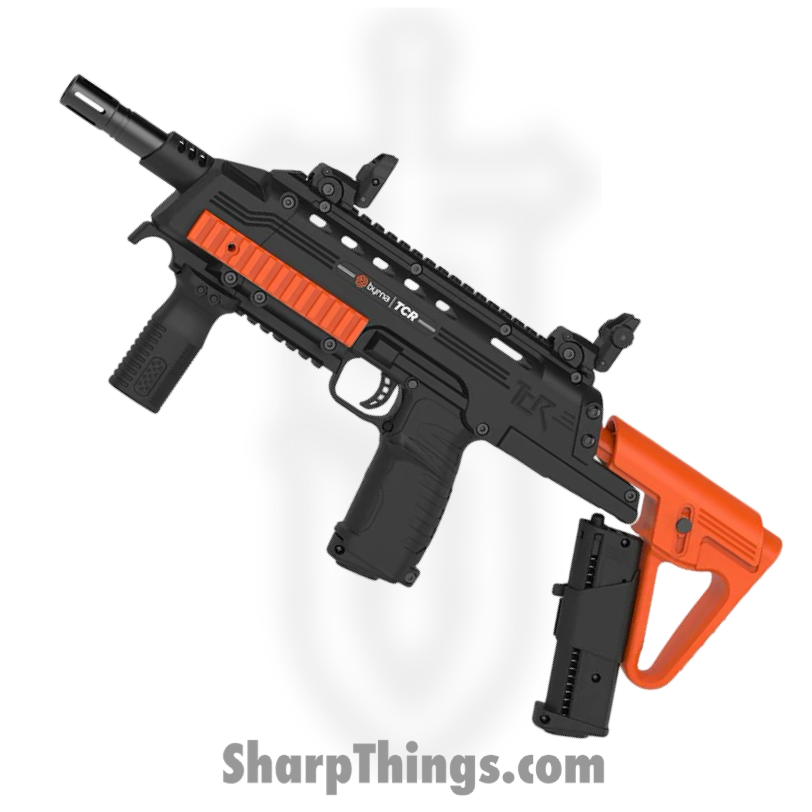 Byrna - TK68401_ORN - Tactical Compact Rifle - Basic Kit - Black/Orange