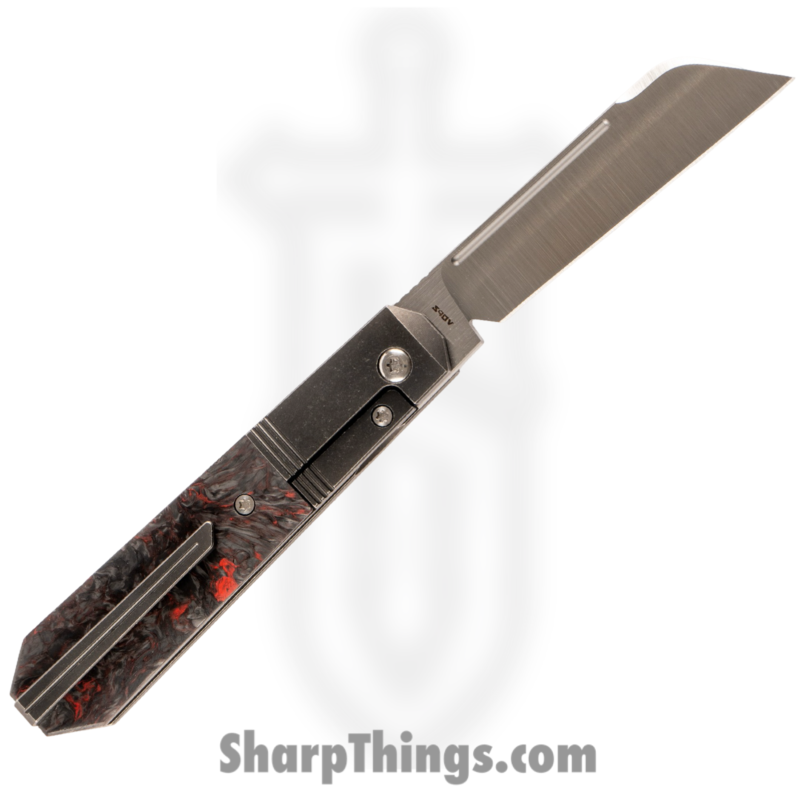 Jack Wolf Knives - AFTER-02-FC-DM-RED - After Hours Jack - Folding Knife - S90V Satin Barlow - FatCarbon - Dark Matter Red - Image 2