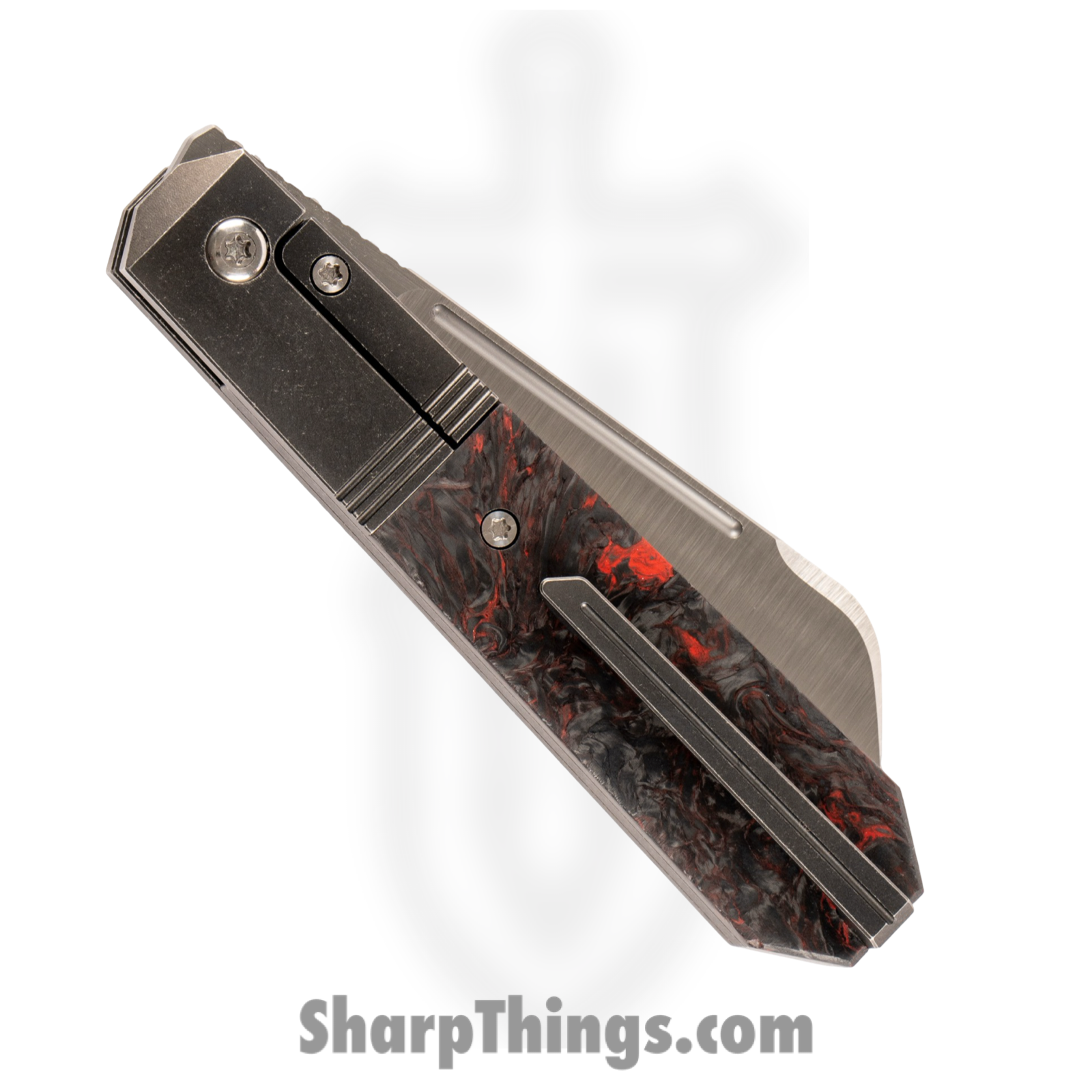 Jack Wolf Knives - AFTER-02-FC-DM-RED - After Hours Jack - Folding Knife - S90V Satin Barlow - FatCarbon - Dark Matter Red - Image 4