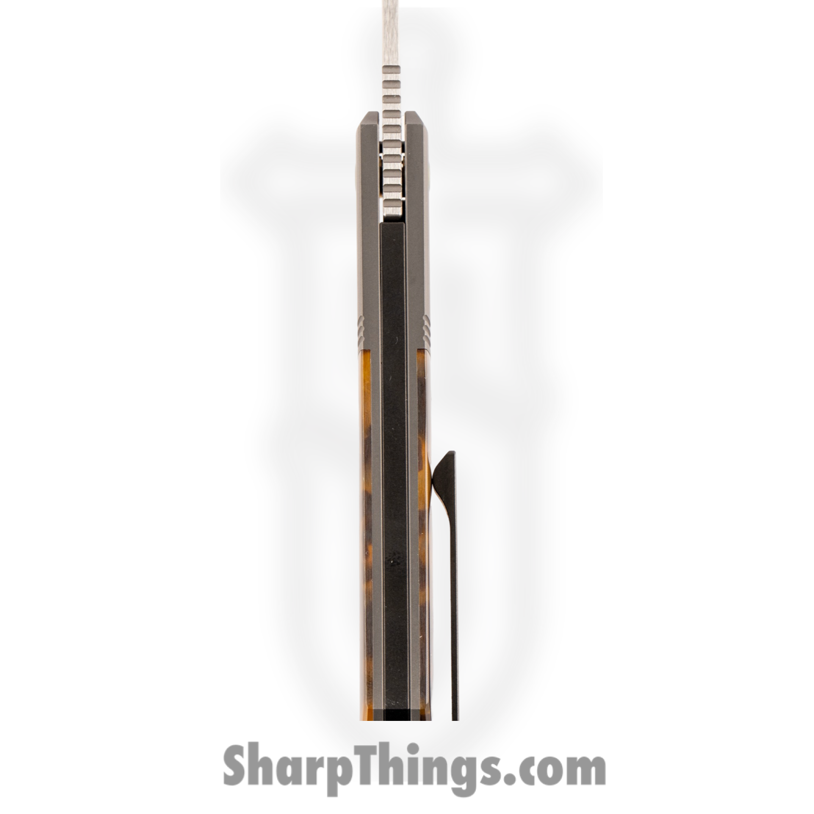 Jack Wolf Knives - AFTER-02-KIR-TOR-SHL - After Hours Jack - Folding Knife - S90V Satin Barlow - Kirinite - Tortoise Shell - Image 5