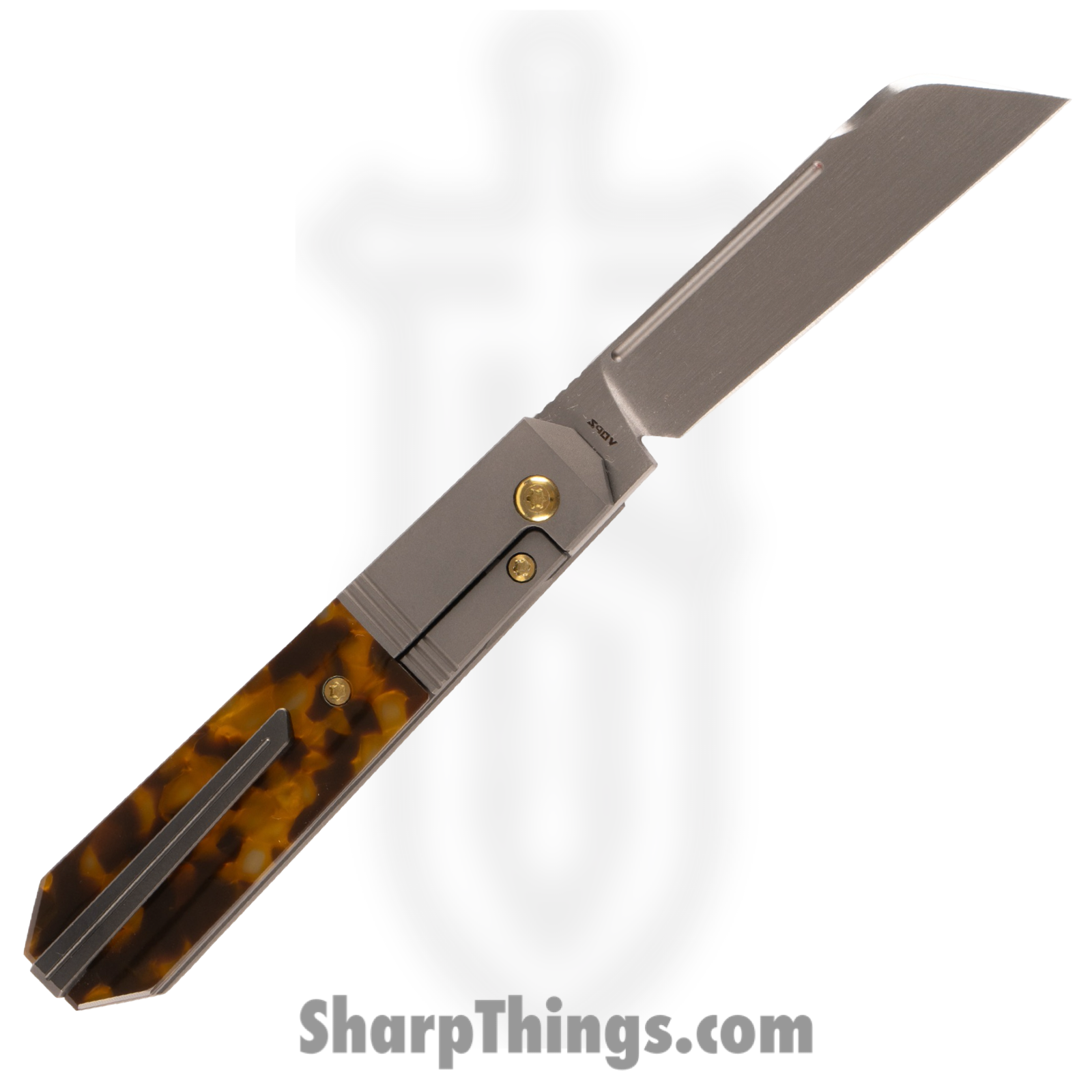 Jack Wolf Knives - AFTER-02-KIR-TOR-SHL - After Hours Jack - Folding Knife - S90V Satin Barlow - Kirinite - Tortoise Shell - Image 2