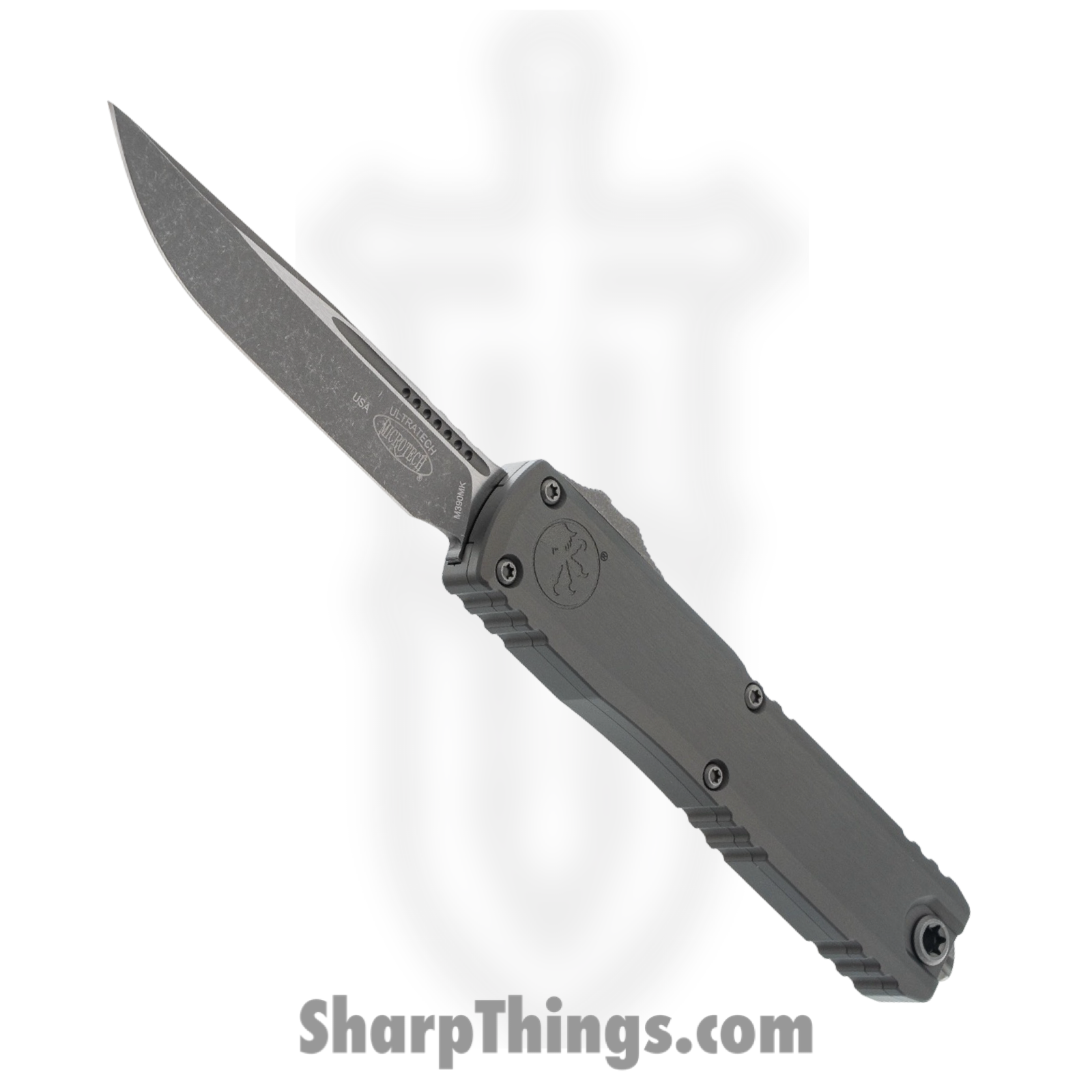 Microtech - 1121-10APNC - Ultratech GEN III ZBP - OTF Auto - M390MK Apocalyptic Drop Point - Aluminum - Natural