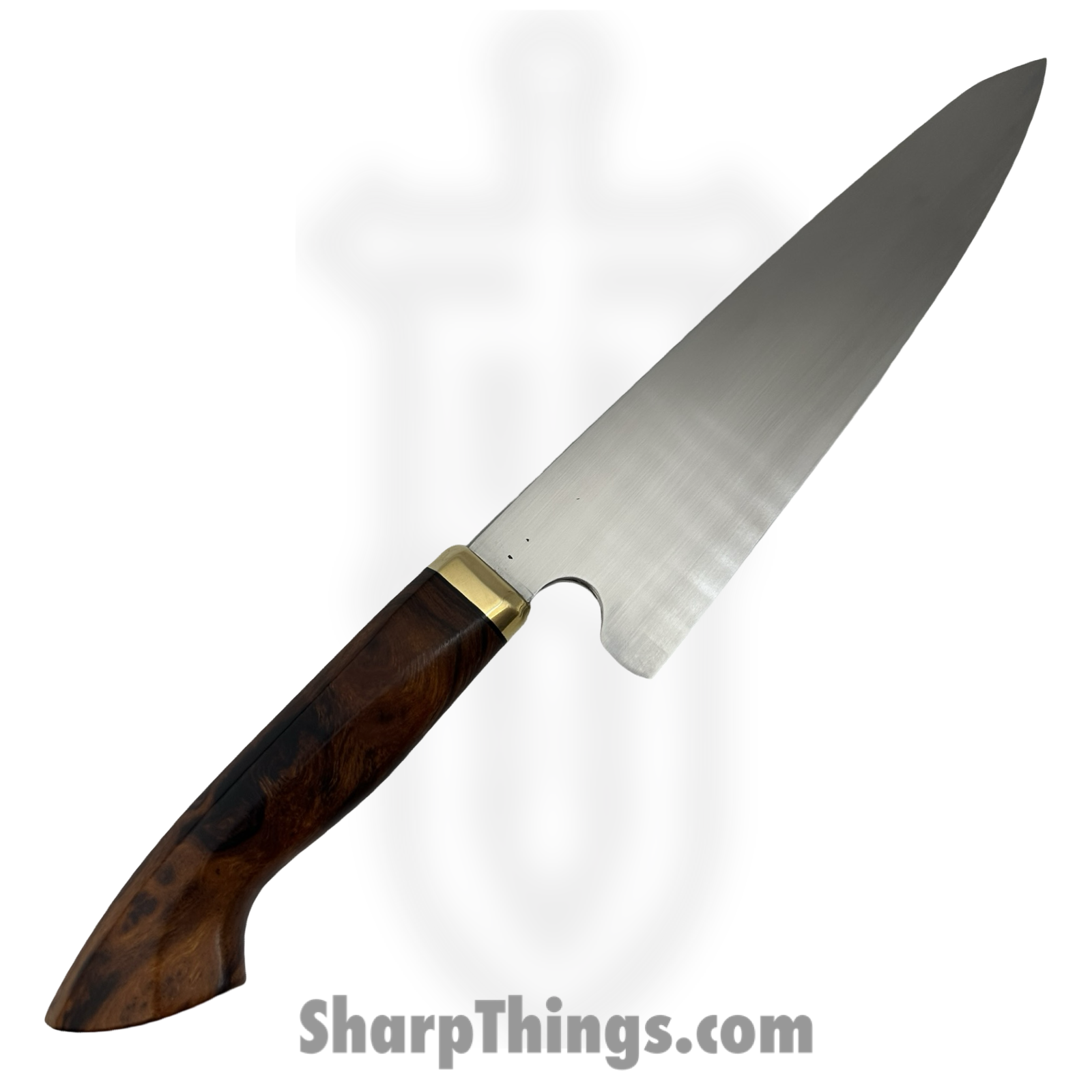 Royalty Rings Co. - RRC-Gyuto-01 - Gyuto - Fixed Blade Knife - AEB-L Satin Gyuto - Ironwood - Brown/Bronze - Image 2