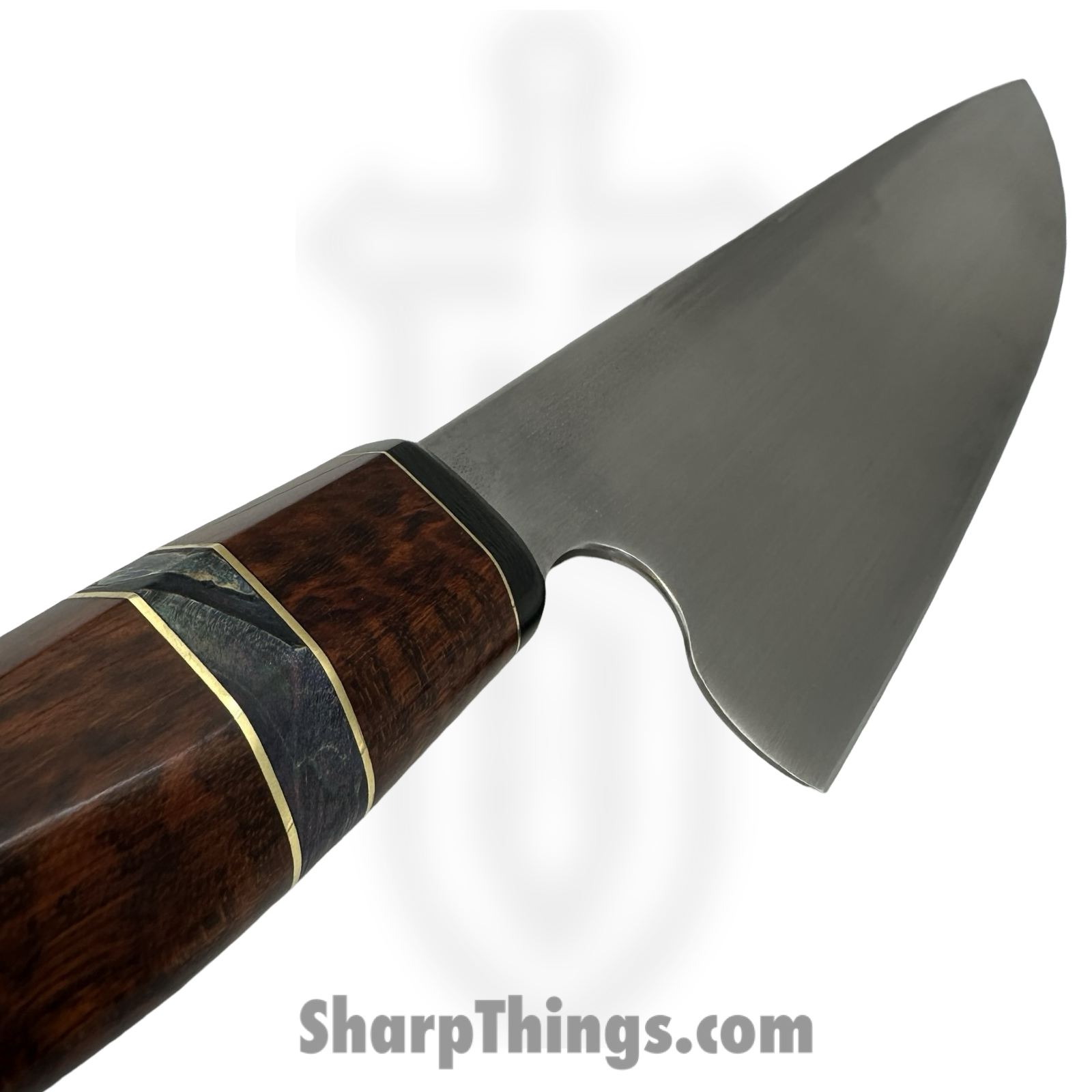 Royalty Rings Co. - RRC-WChef-02 - Western Chef - Fixed Blade Knife - AEB-L Satin Drop Point - Snakewood - Blue/Black/Bronze/Brown - Image 3