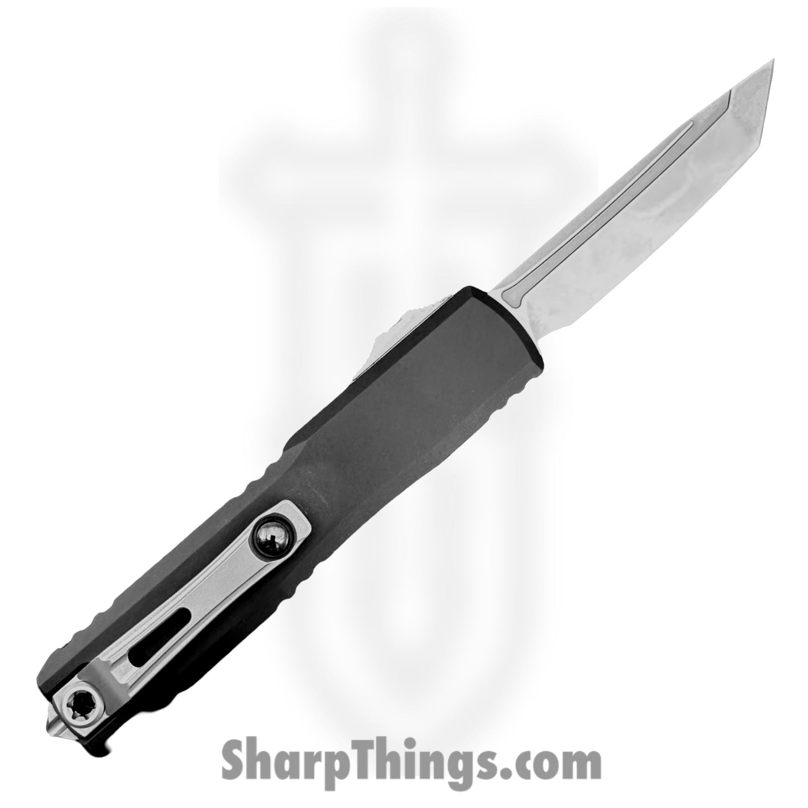 Microtech - 1123-10 - Ultratech Gen III ZBP - OTF Auto - M390MK Stonewash Tanto - 6061-T6 Aluminum - Black - Image 2