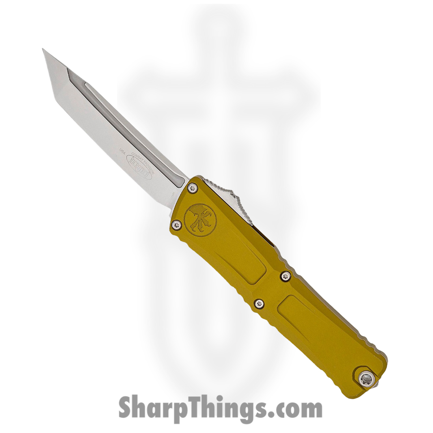 Microtech - 1144-10OD - Combat Troodon Gen III - OTF Auto - M390MK Stonewash Tanto - Aluminum - OD Green