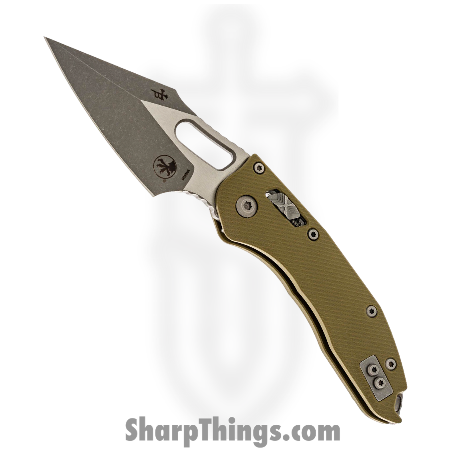 Microtech - 169RL-10APFLGTOD - Stitch - Folding Knife - M390MK Apocalyptic Spear Point - Fluted G10 - OD Green