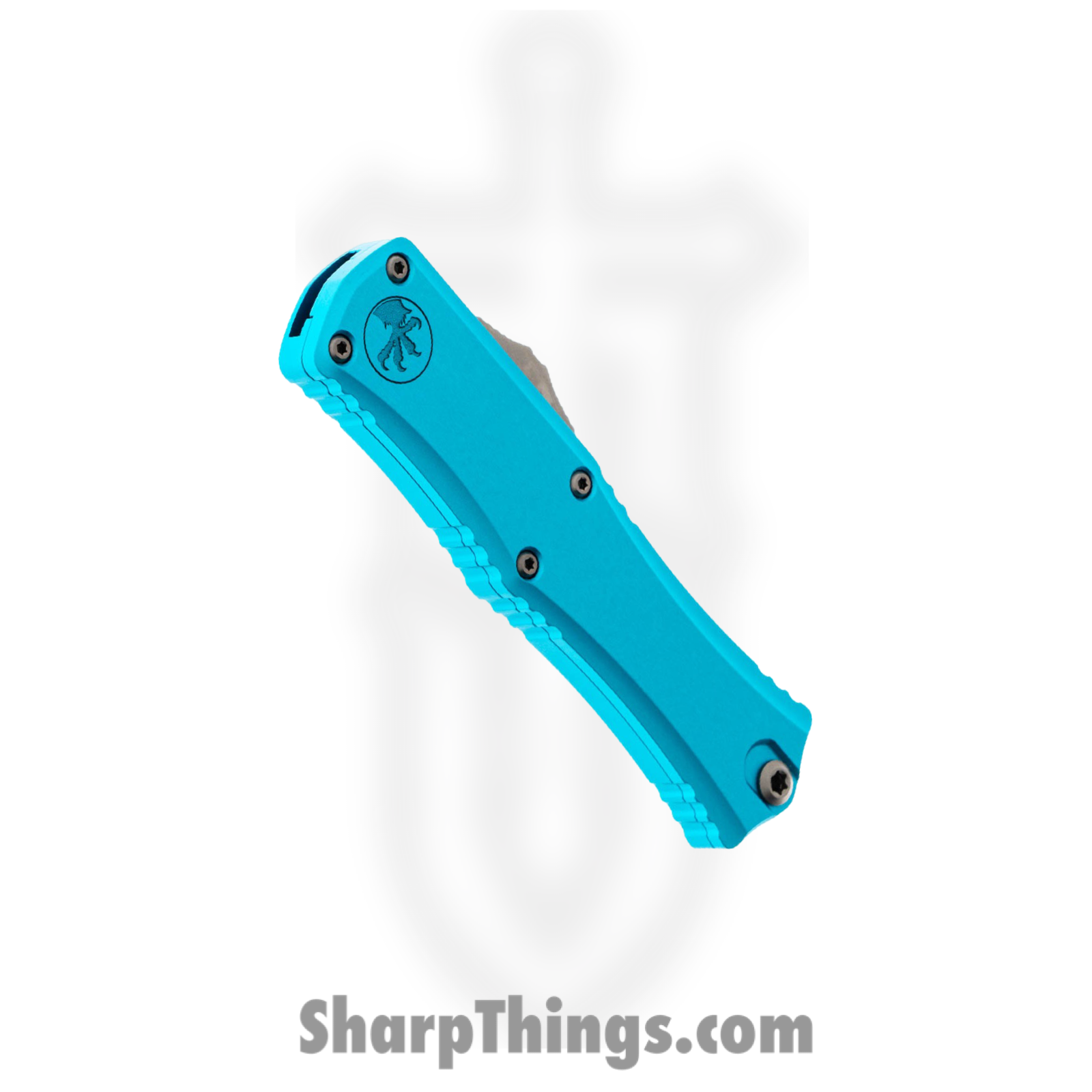 Microtech - 1701M-10TQ - Mini Hera II - OTF Auto - M390MK Stonewash Drop Point - Aluminum - Turquoise - Image 3