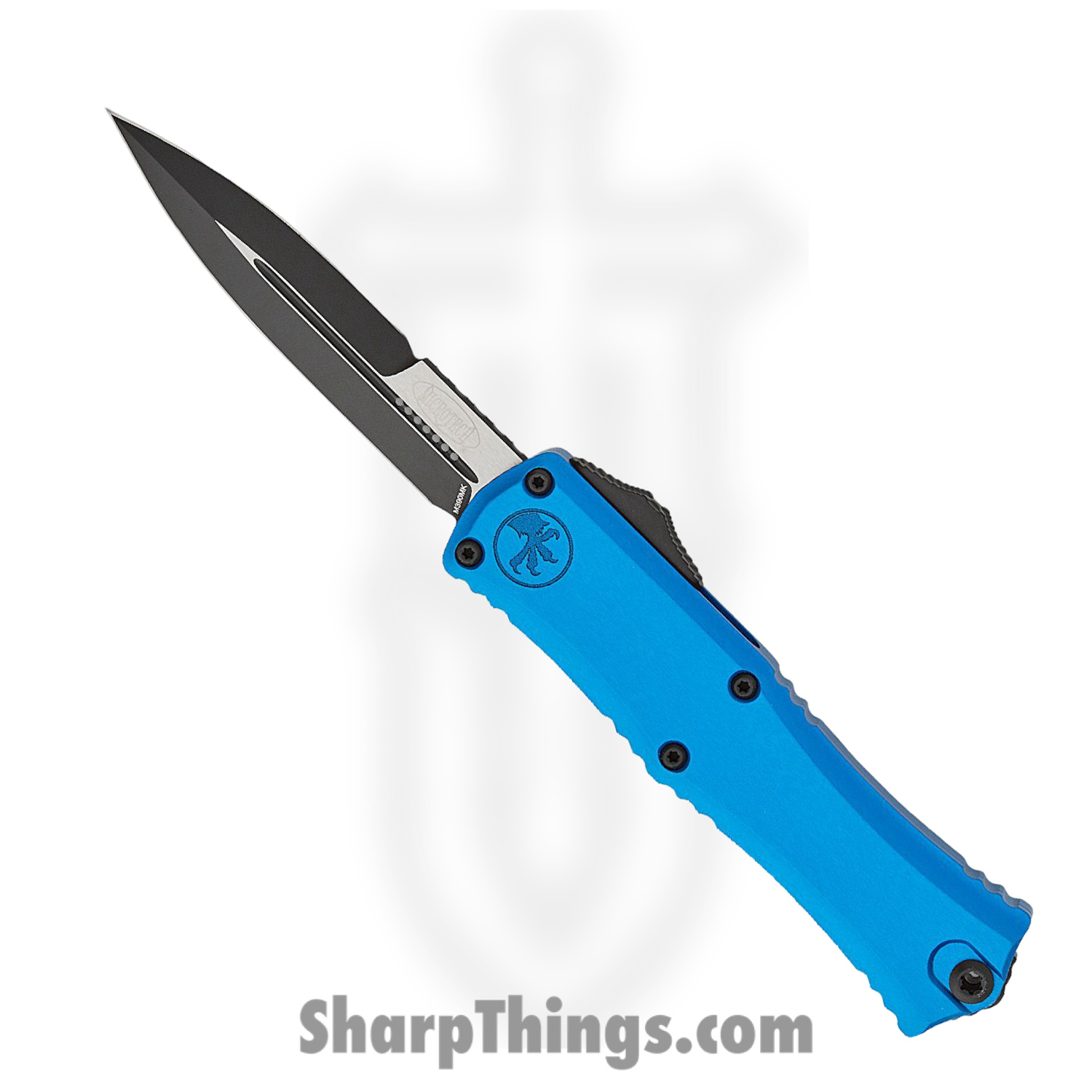 Microtech - 1701M-1BL - Mini Hera II - OTF Auto - M390MK Coated Bayonet - Aluminum - Blue