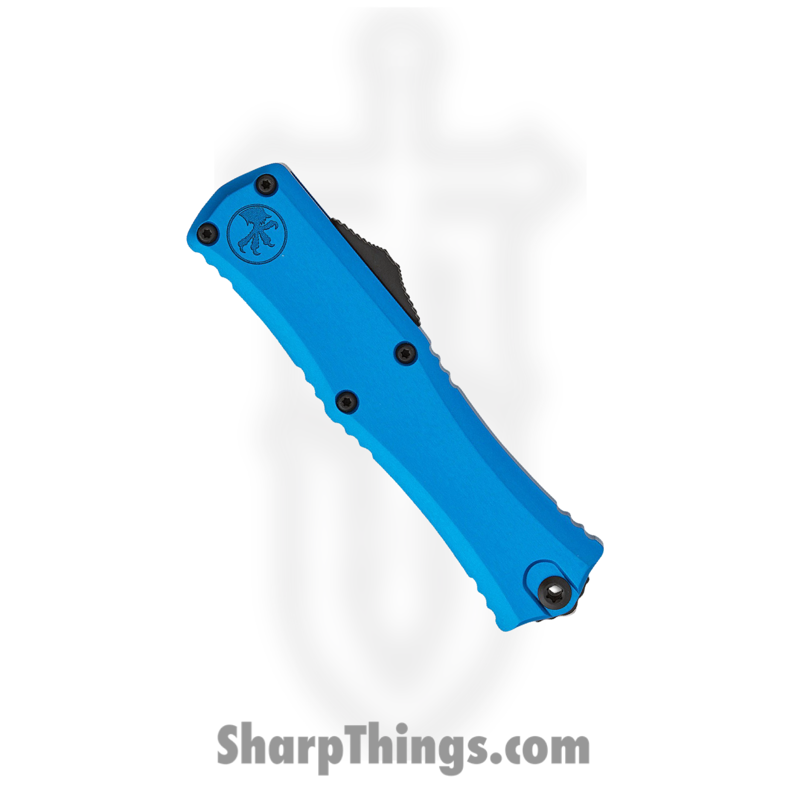 Microtech - 1701M-1BL - Mini Hera II - OTF Auto - M390MK Coated Bayonet - Aluminum - Blue - Image 3