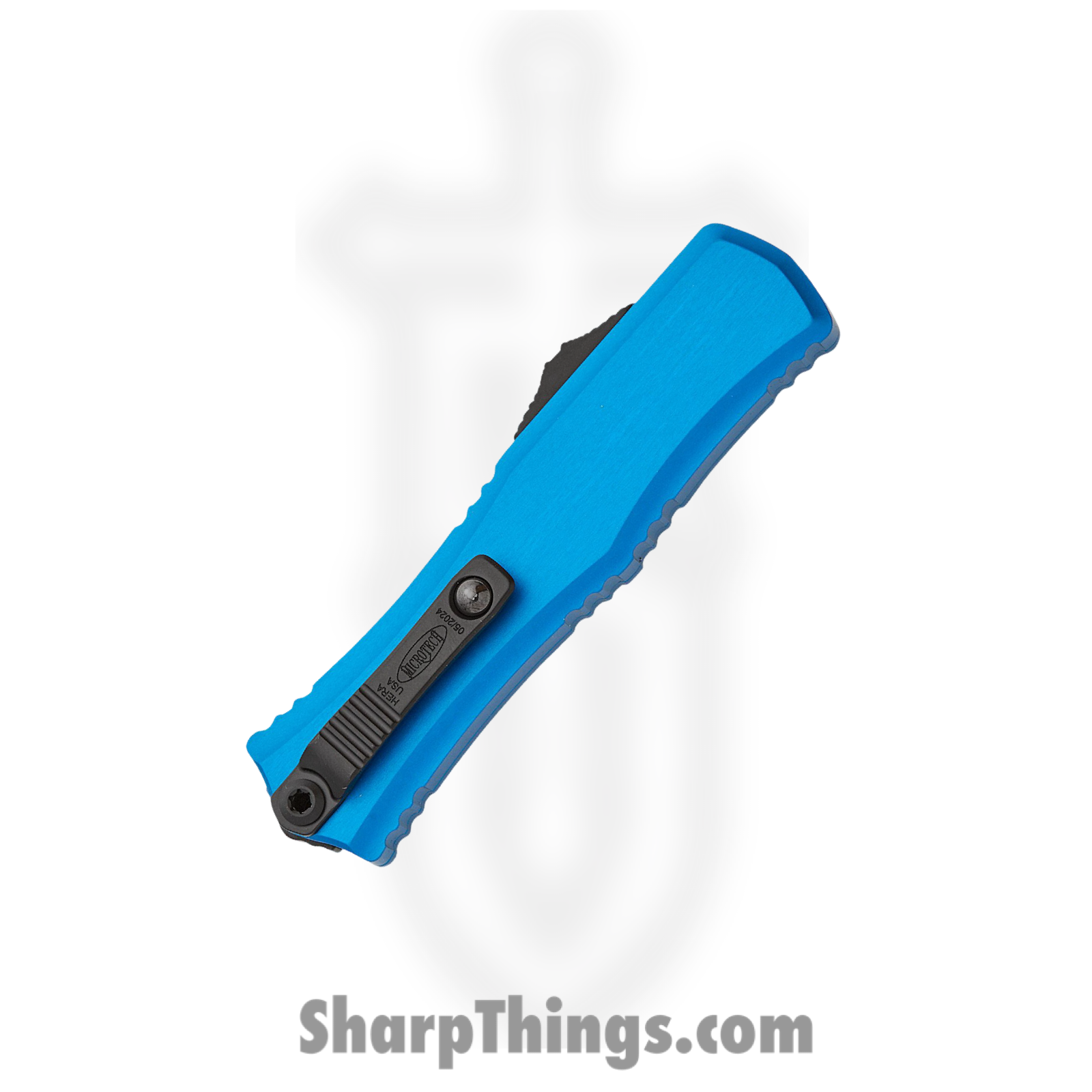 Microtech - 1701M-1BL - Mini Hera II - OTF Auto - M390MK Coated Bayonet - Aluminum - Blue - Image 4