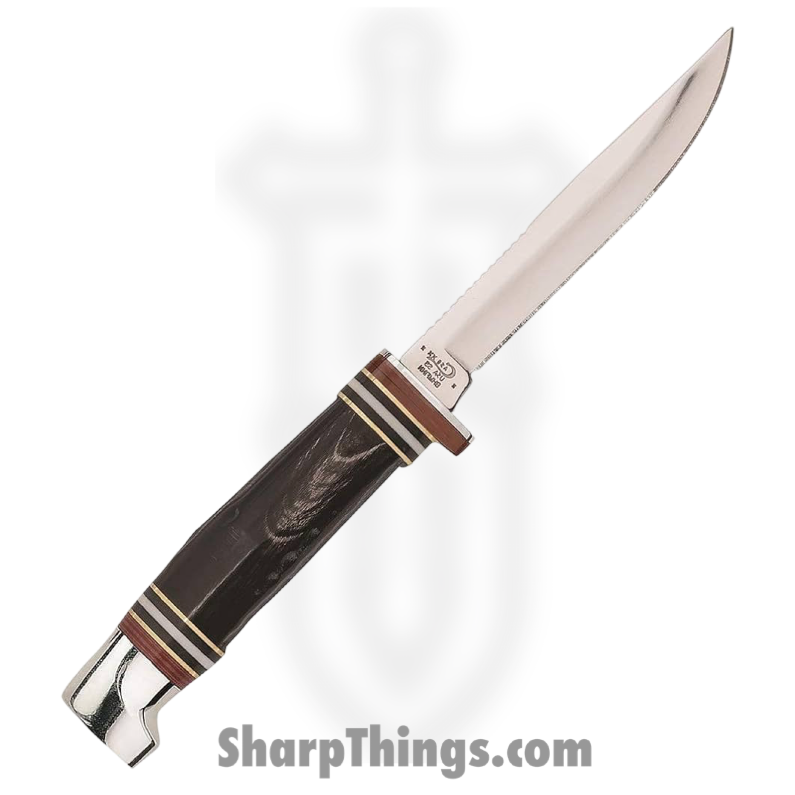 Case Cutlery - CA17916 - Buffalo Horn Mini Finn Hunter - Fixed Blade Knife - Tru-Sharp Stainless Steel - Jigged Buffalo Horn Handle - Image 2