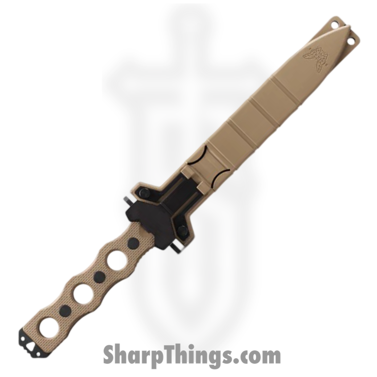 Benchmade - 185SBK-1 - SOCP Fixed Blade - Fixed Blade Knife - CPM 3V Coated D/E P/S - G10 - Tan - Image 5