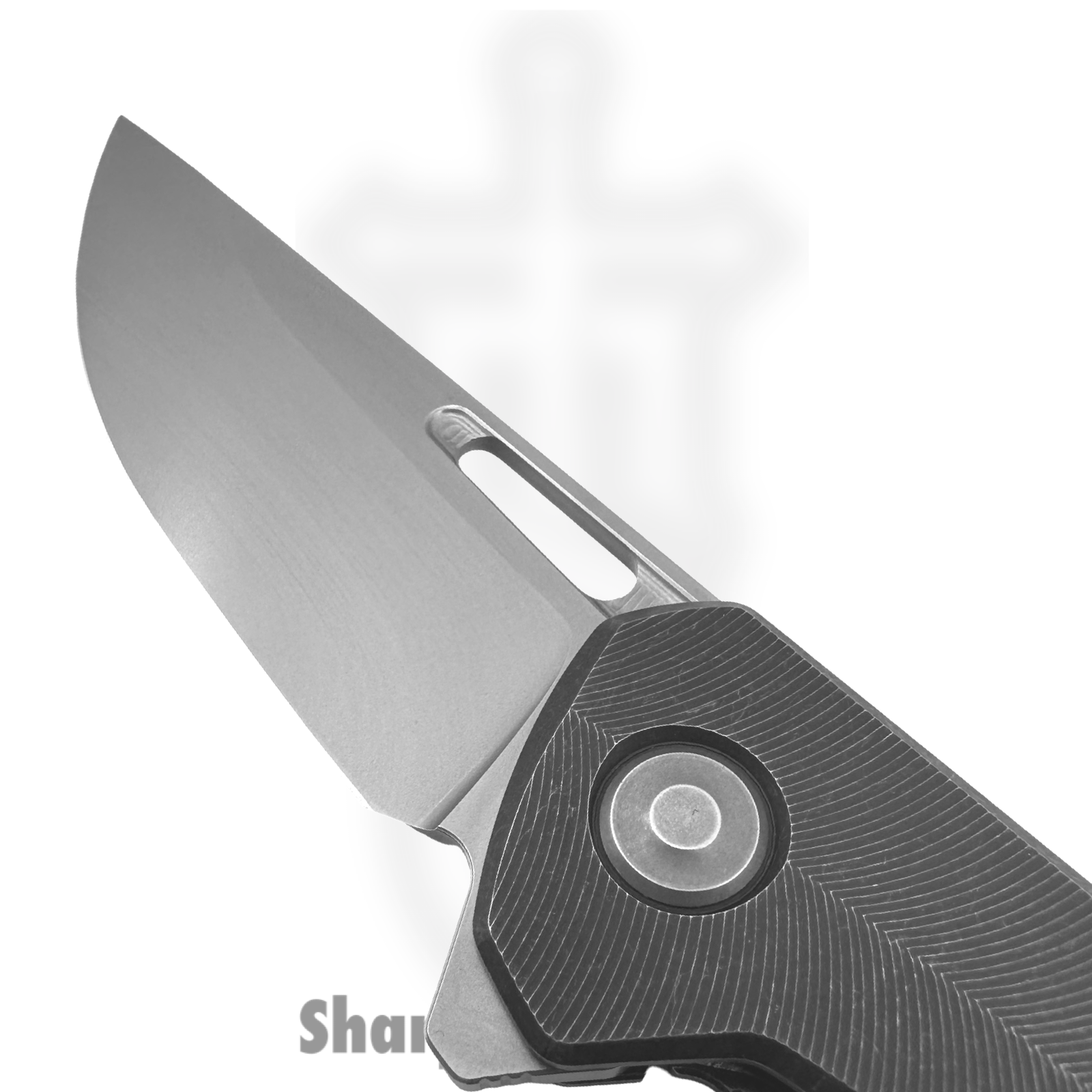 Tactile Knife Co. - 20-AR-MC01-TTF3 - Archer Feathered - Folding Knife - CPM MagnaCut Stonewash Drop Point - Titanium - Darkwash - Image 3