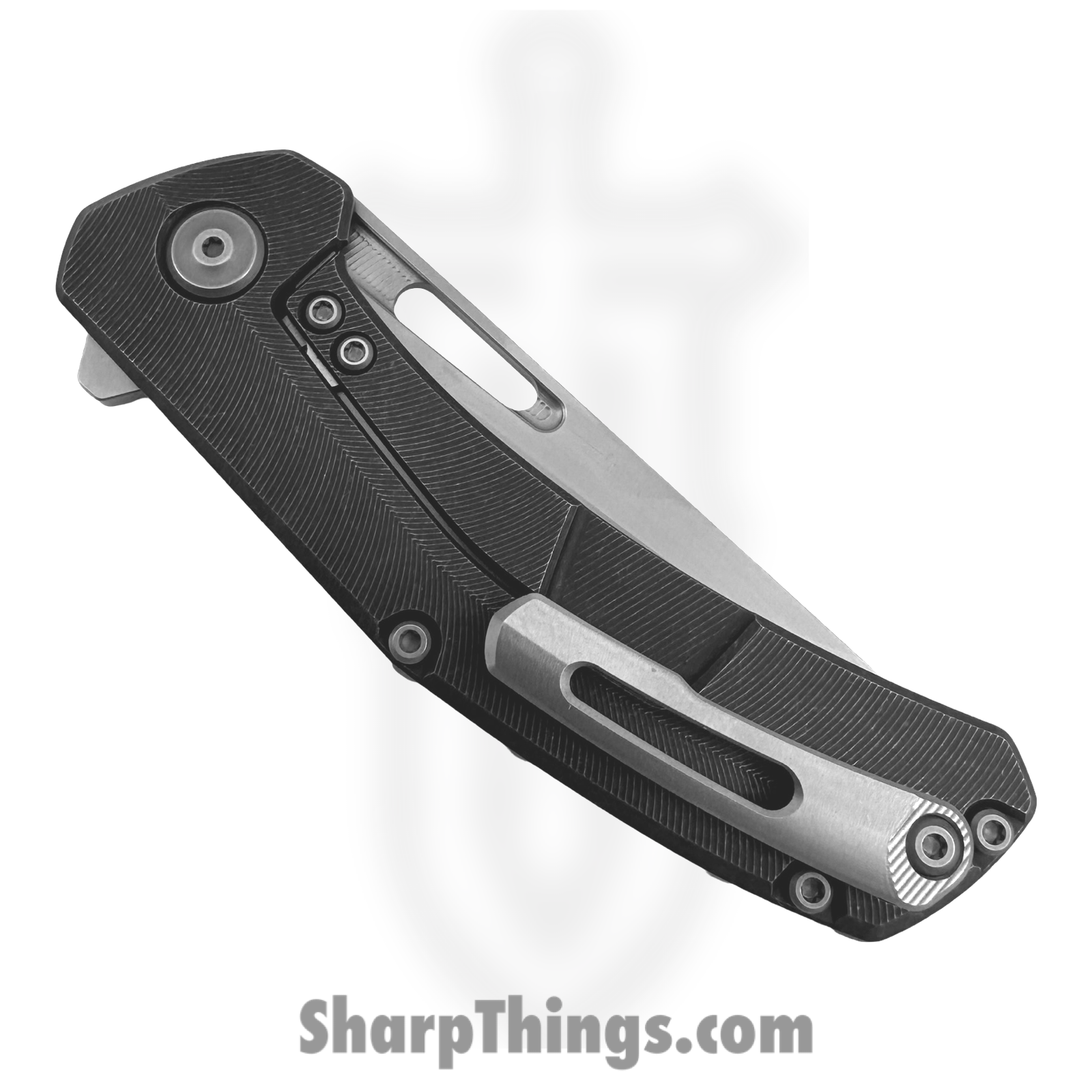 Tactile Knife Co. - 20-AR-MC01-TTF3 - Archer Feathered - Folding Knife - CPM MagnaCut Stonewash Drop Point - Titanium - Darkwash - Image 6