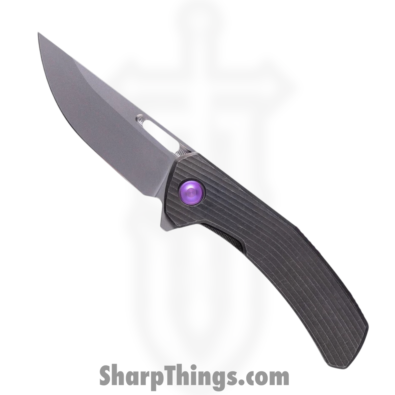 Tactile Knife Co. - 20-AR-MC01-TTF1 - Archer - Folding Knife - CPM MagnaCut Matte Drop Point - Titanium - Black/Purple