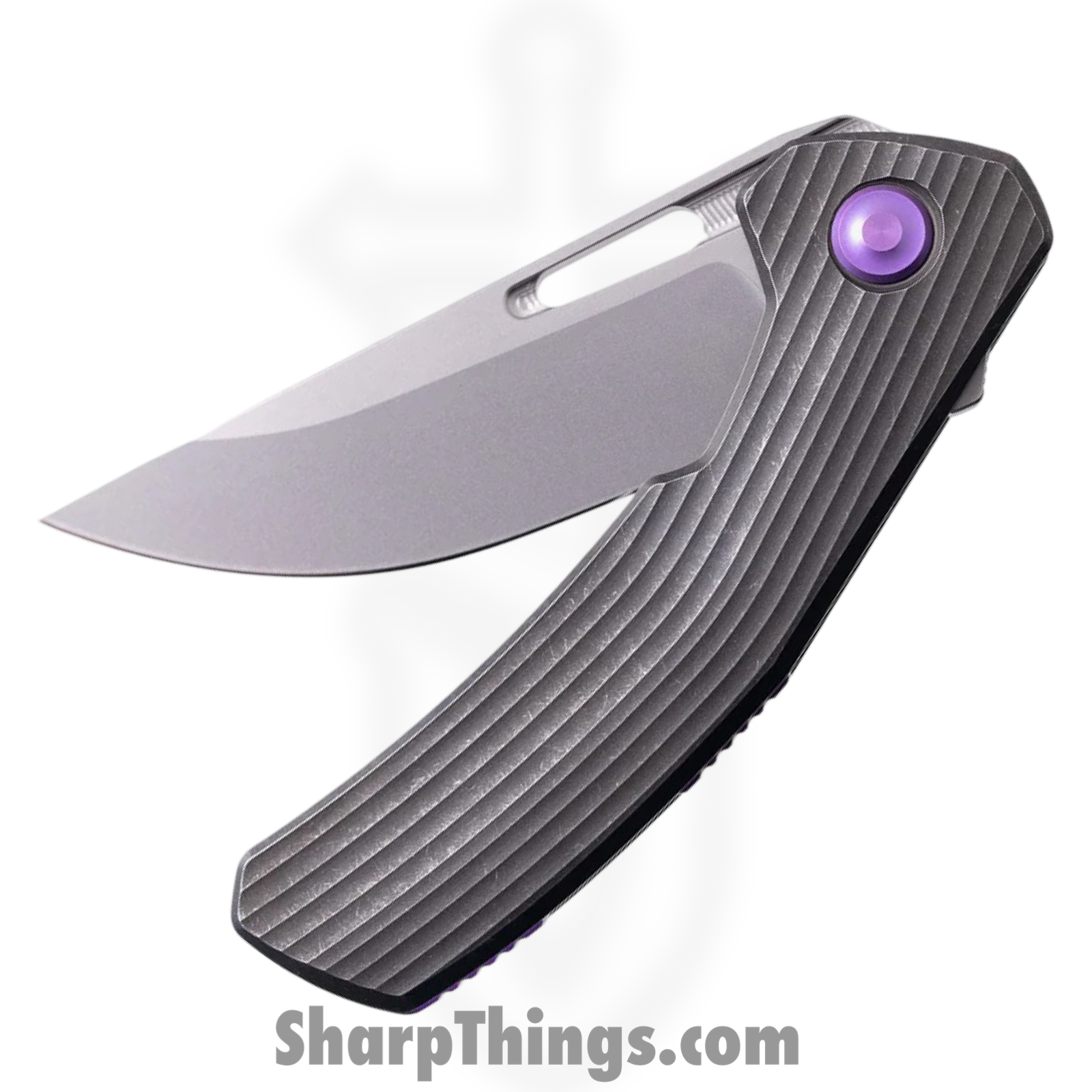Tactile Knife Co. - 20-AR-MC01-TTF1 - Archer - Folding Knife - CPM MagnaCut Matte Drop Point - Titanium - Black/Purple - Image 3