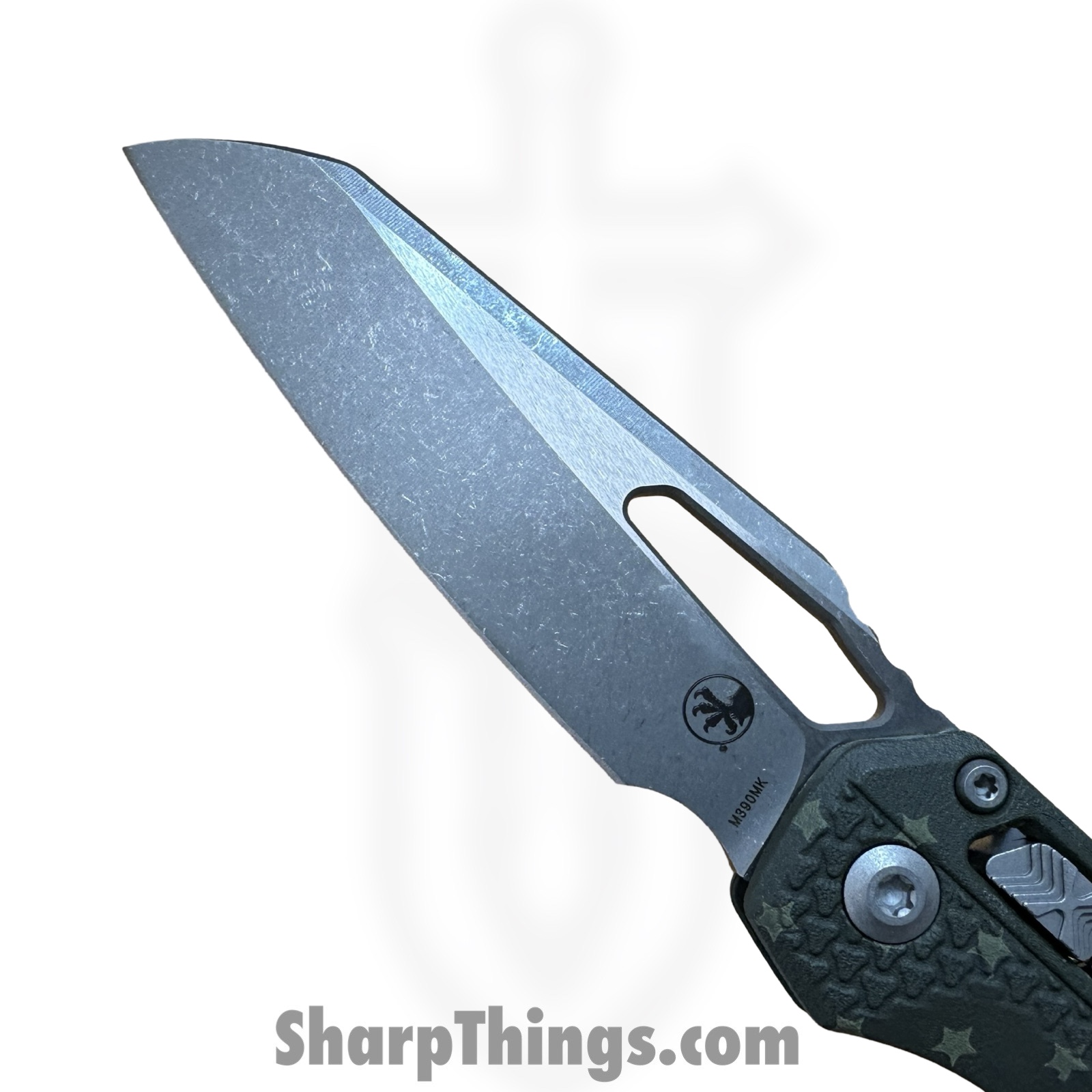 Microtech - 210T-10 APPMODFLAG - MSI RAM-LOK Flag - Folding Knife - M390MK Modified Sheepsfoot - Injection Molded Polymer - OD Green Flag - Image 7