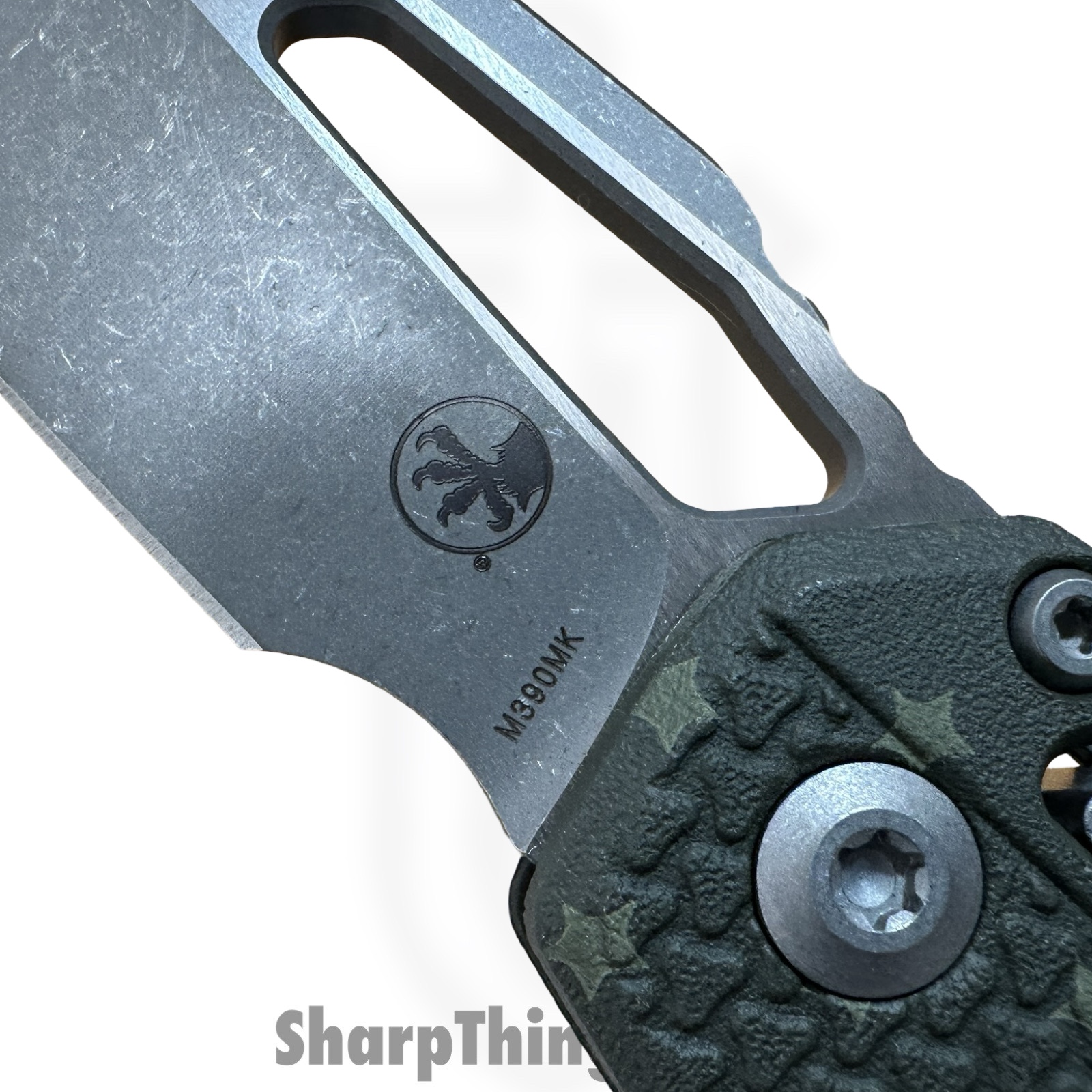 Microtech - 210T-10 APPMODFLAG - MSI RAM-LOK Flag - Folding Knife - M390MK Modified Sheepsfoot - Injection Molded Polymer - OD Green Flag - Image 6