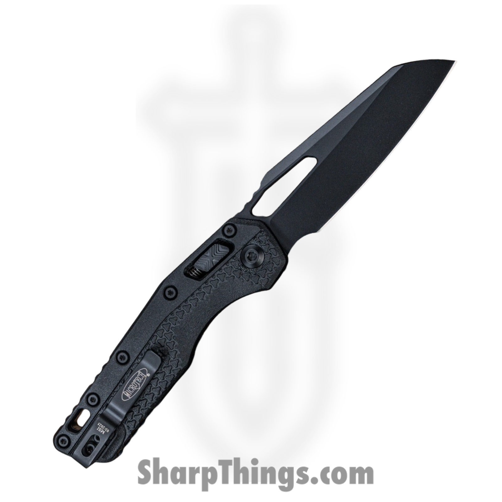 Microtech - 210T-1TPM - MSI Tactical - Folding Knife - M390MK Coated Reverse Tanto - Polymer Tri-Grip - Black - Image 2