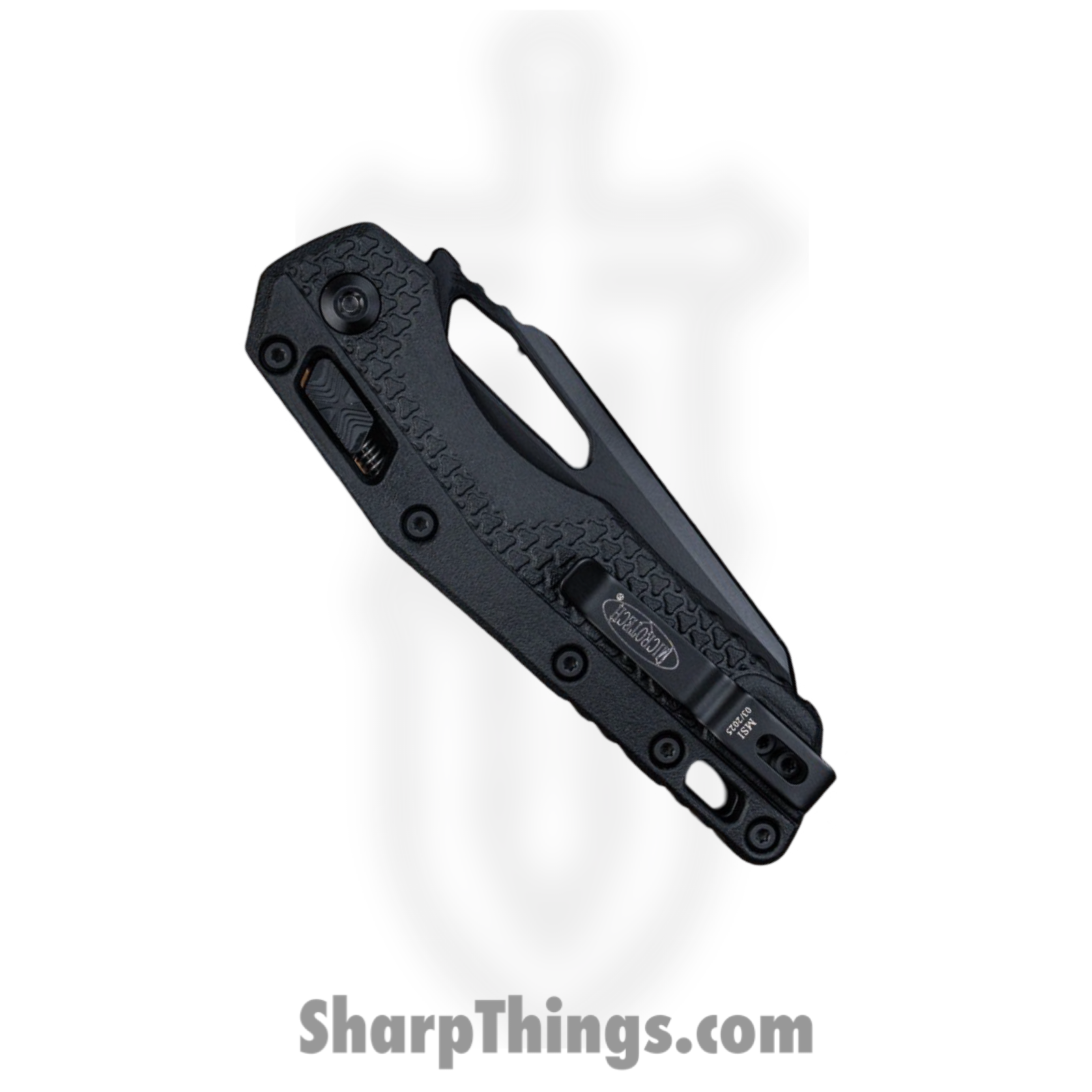 Microtech - 210T-1TPM - MSI Tactical - Folding Knife - M390MK Coated Reverse Tanto - Polymer Tri-Grip - Black - Image 4